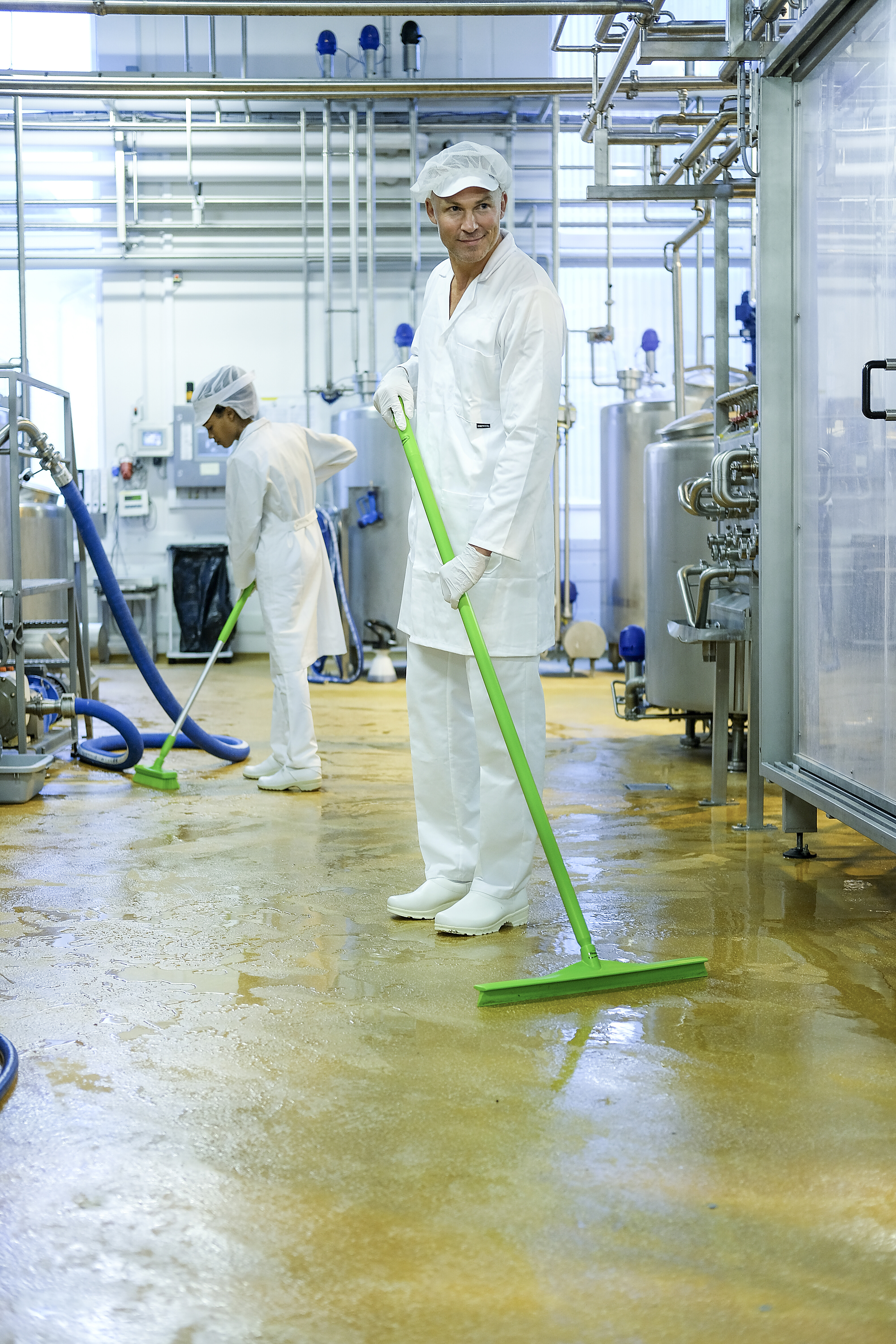 Vikan Wall-/Floor Washing Brush, 305 mm, Hard, Blue