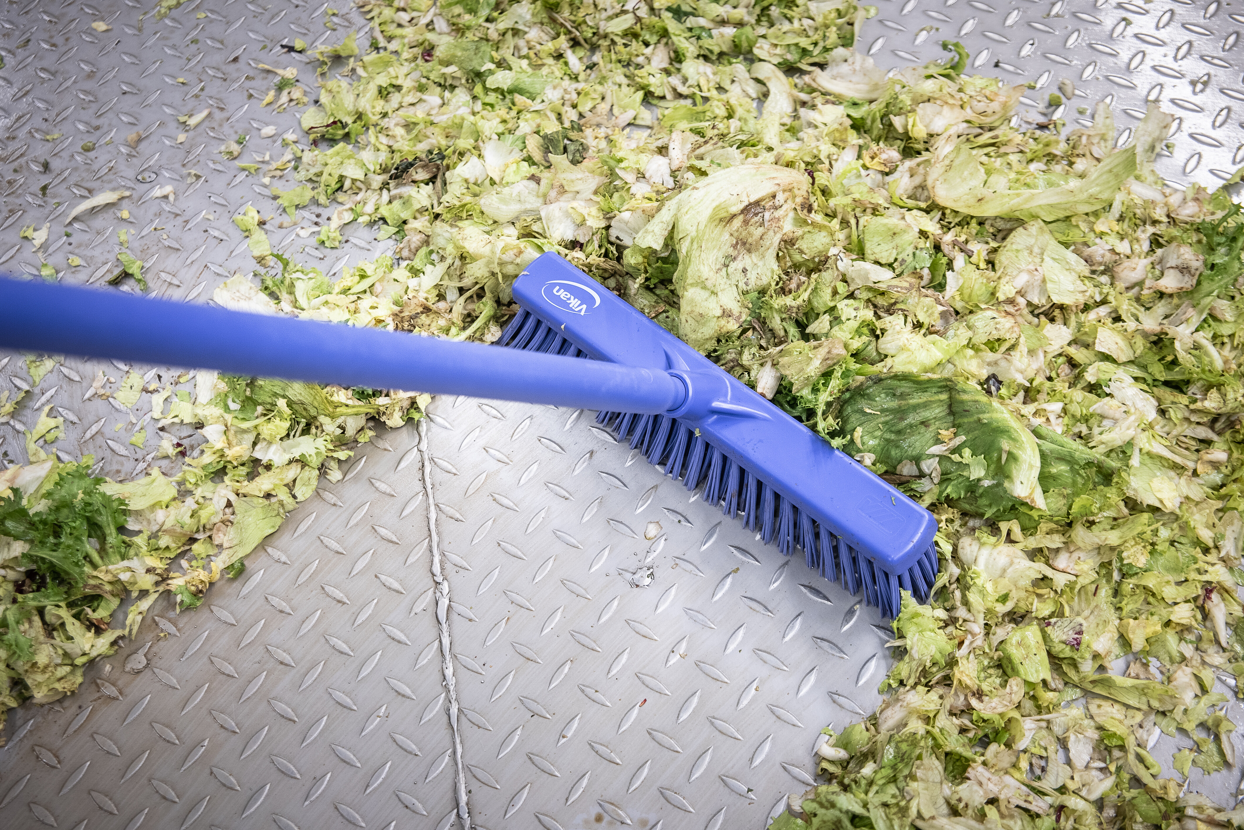 Vikan Broom, 410 mm, Soft, Blue