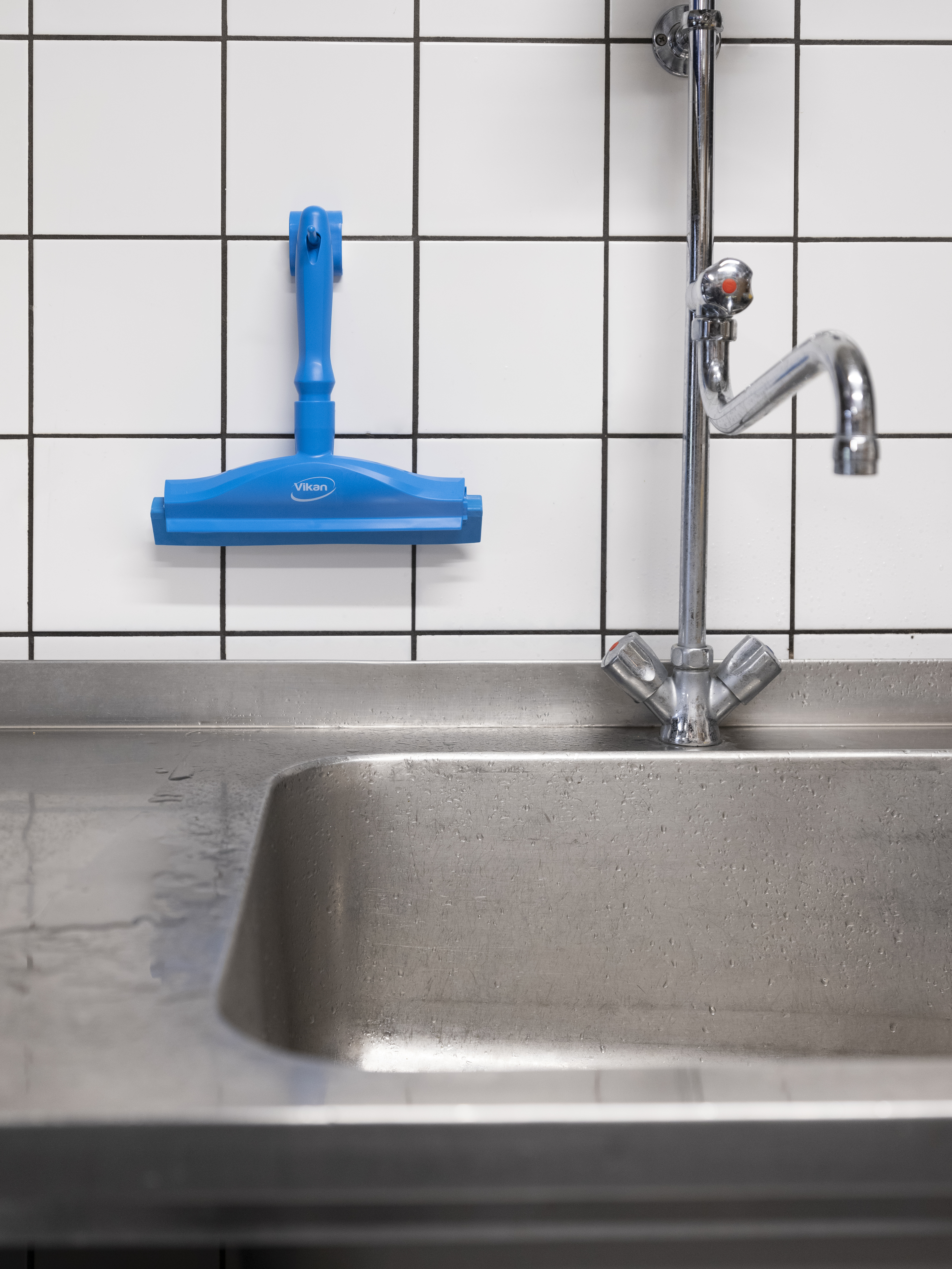 Vikan, Hygienic Wall Bracket, Single Hook Module, 41 mm, Blue