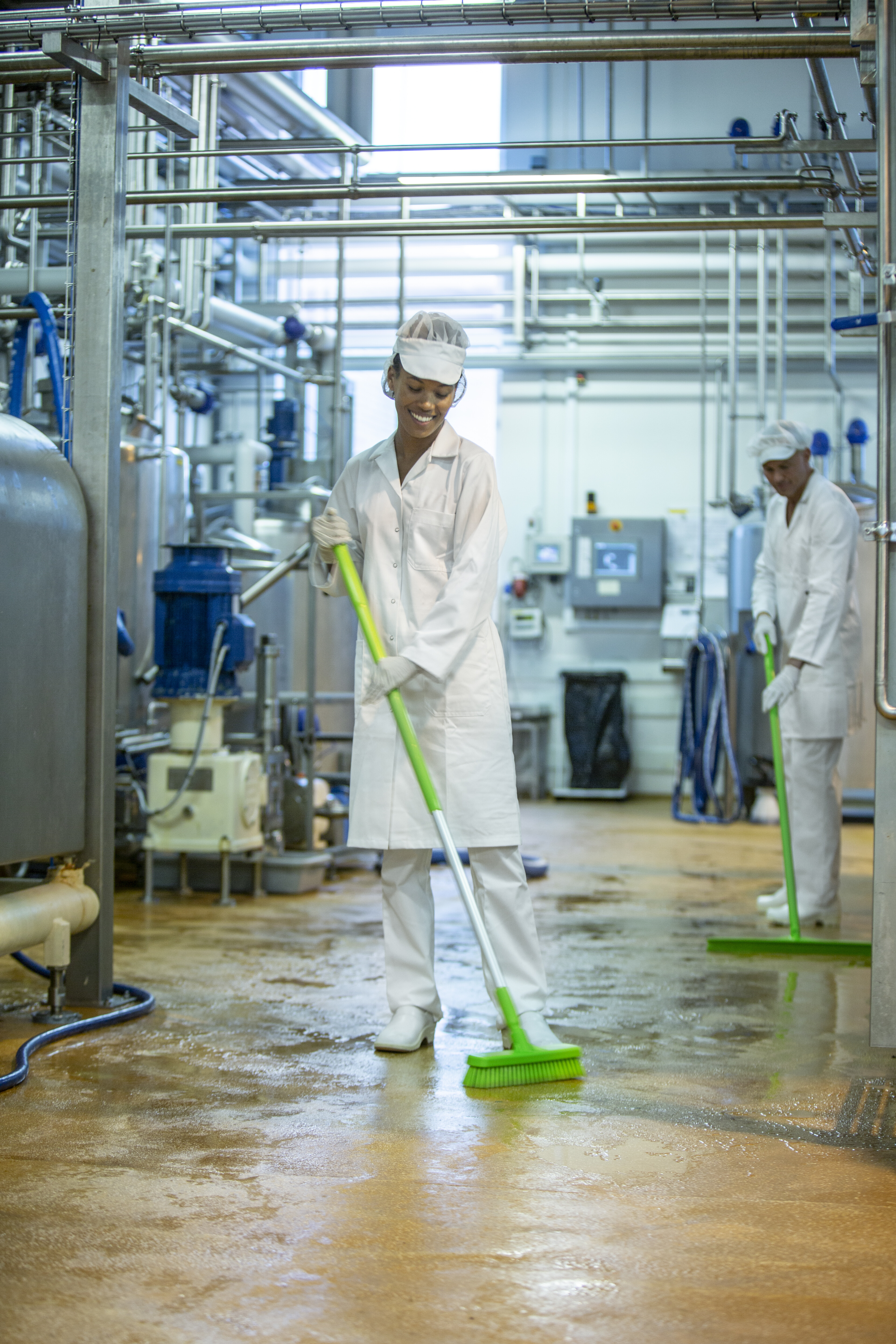 Vikan Wall-/Floor Washing Brush, 305 mm, Hard, Blue