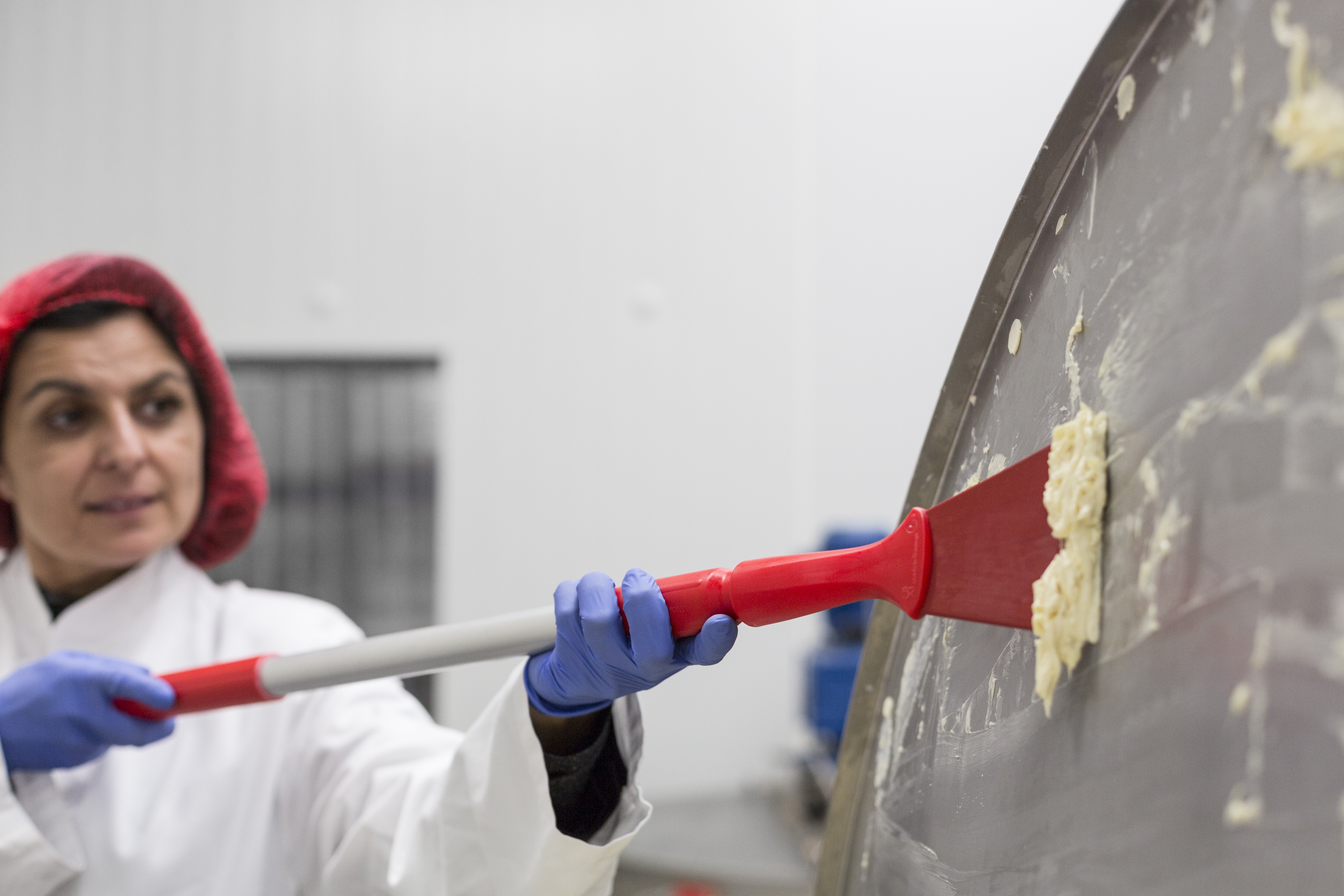 Vikan Nylon Scraper with Threaded Handle, 100 mm, Blue