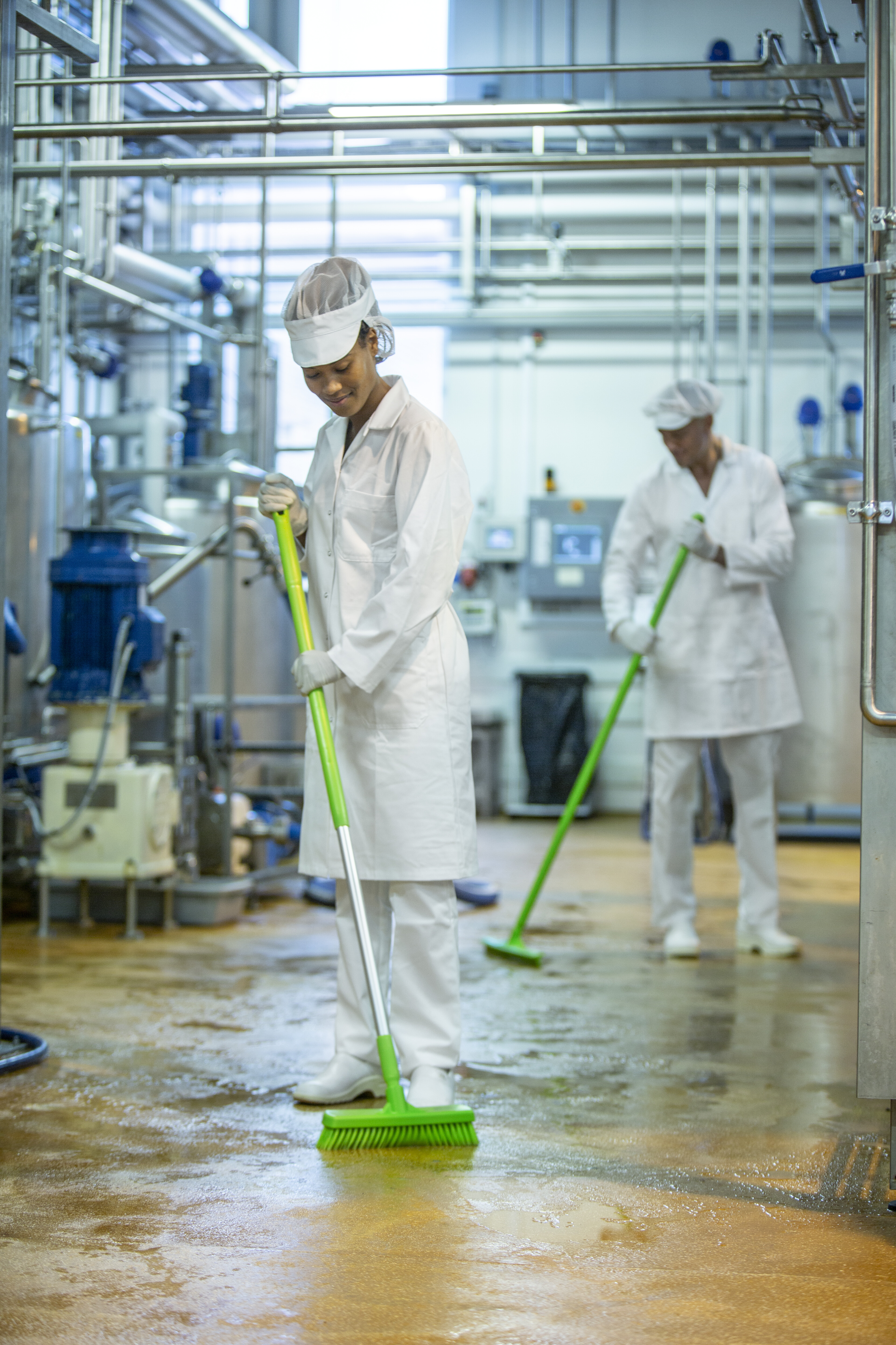 Vikan Wall-/Floor Washing Brush, 305 mm, Hard, Blue