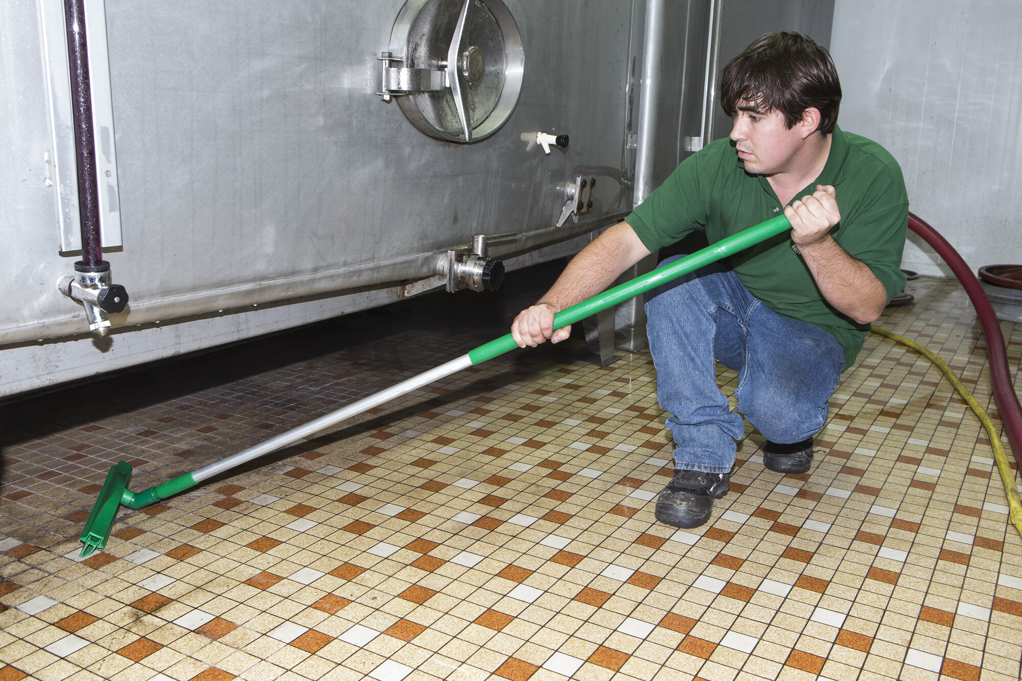 Vikan Hygienic Revolving Neck  Squeegee w/replacement cassette, 500 mm, Blue