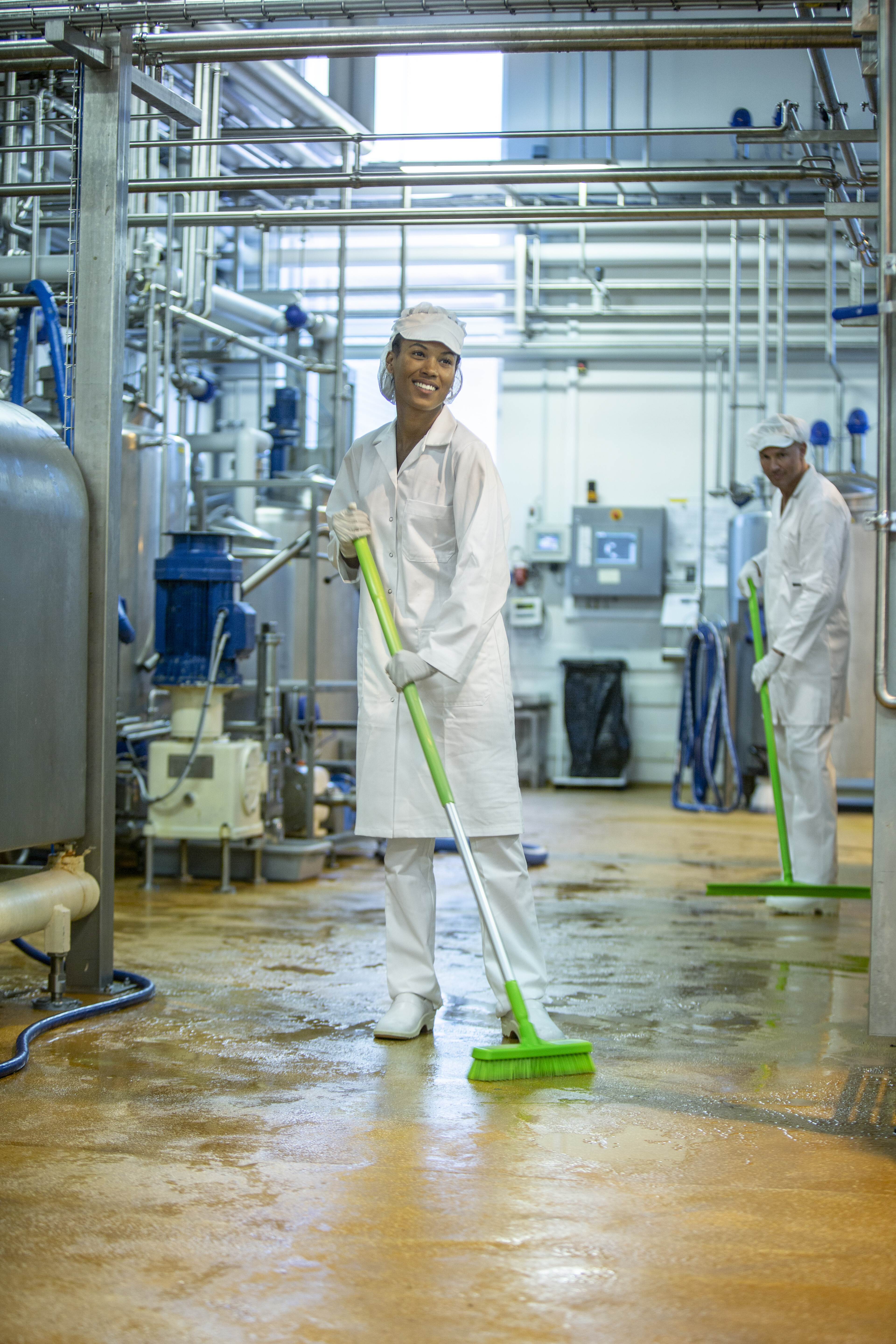 Vikan Wall-/Floor Washing Brush, 305 mm, Hard, Blue