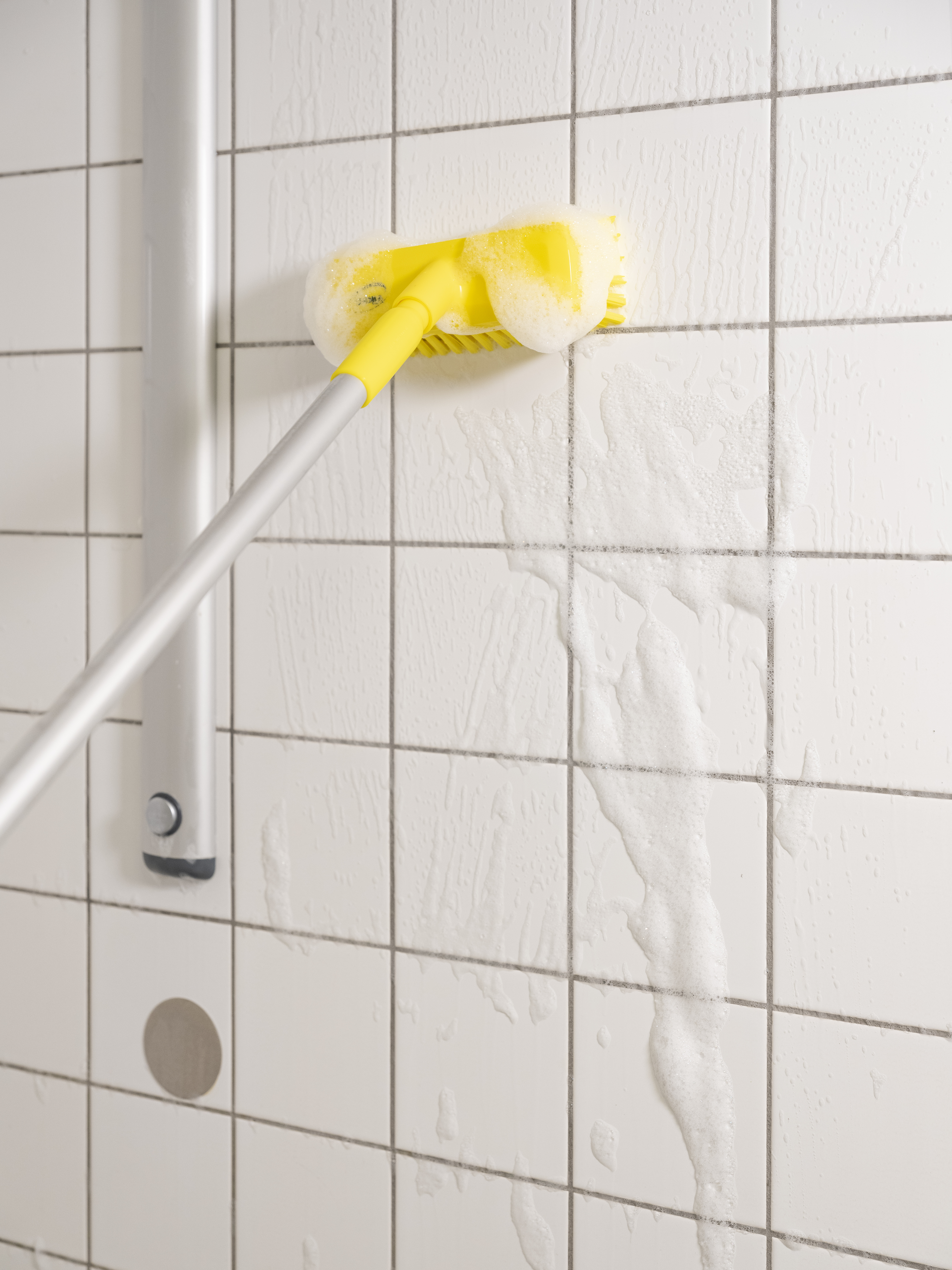 Vikan, Compact Wall/Deck Scrub, 225 mm, Hard, Blue