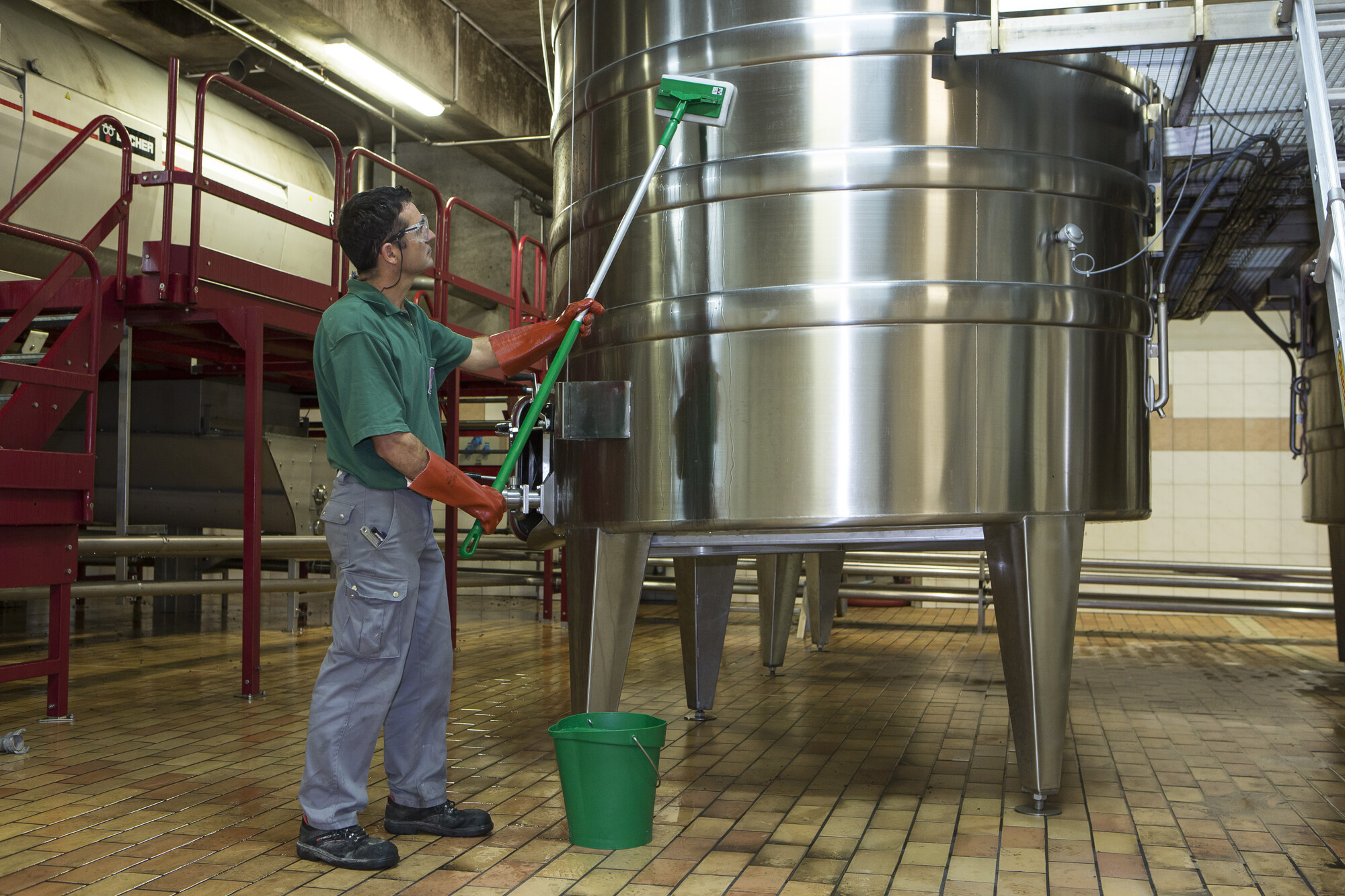 Vikan Aluminum Handle, Ø31 mm, 1510 mm, Blue