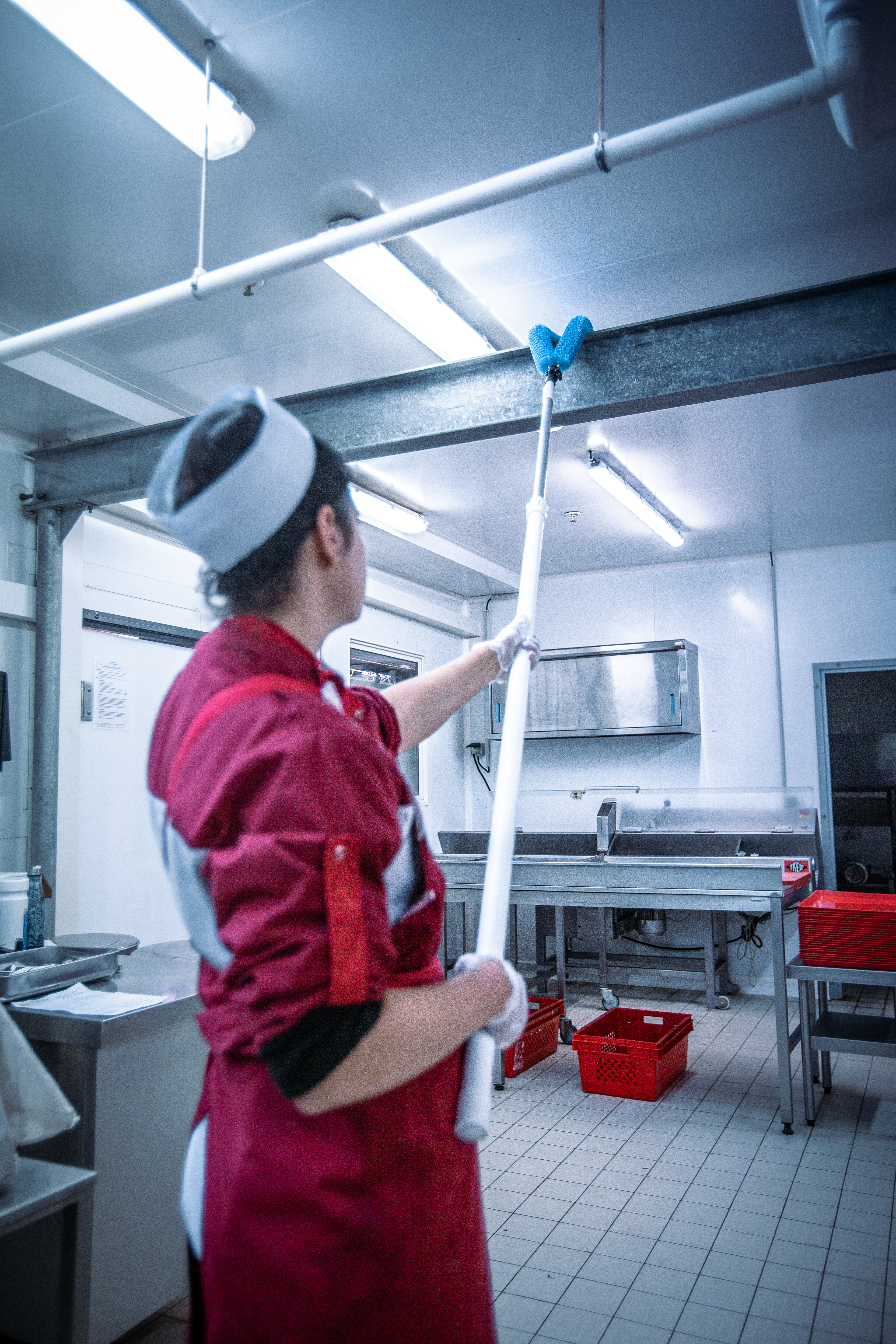 Vikan Pipe Exterior Brush, 510 mm, Medium, Blue