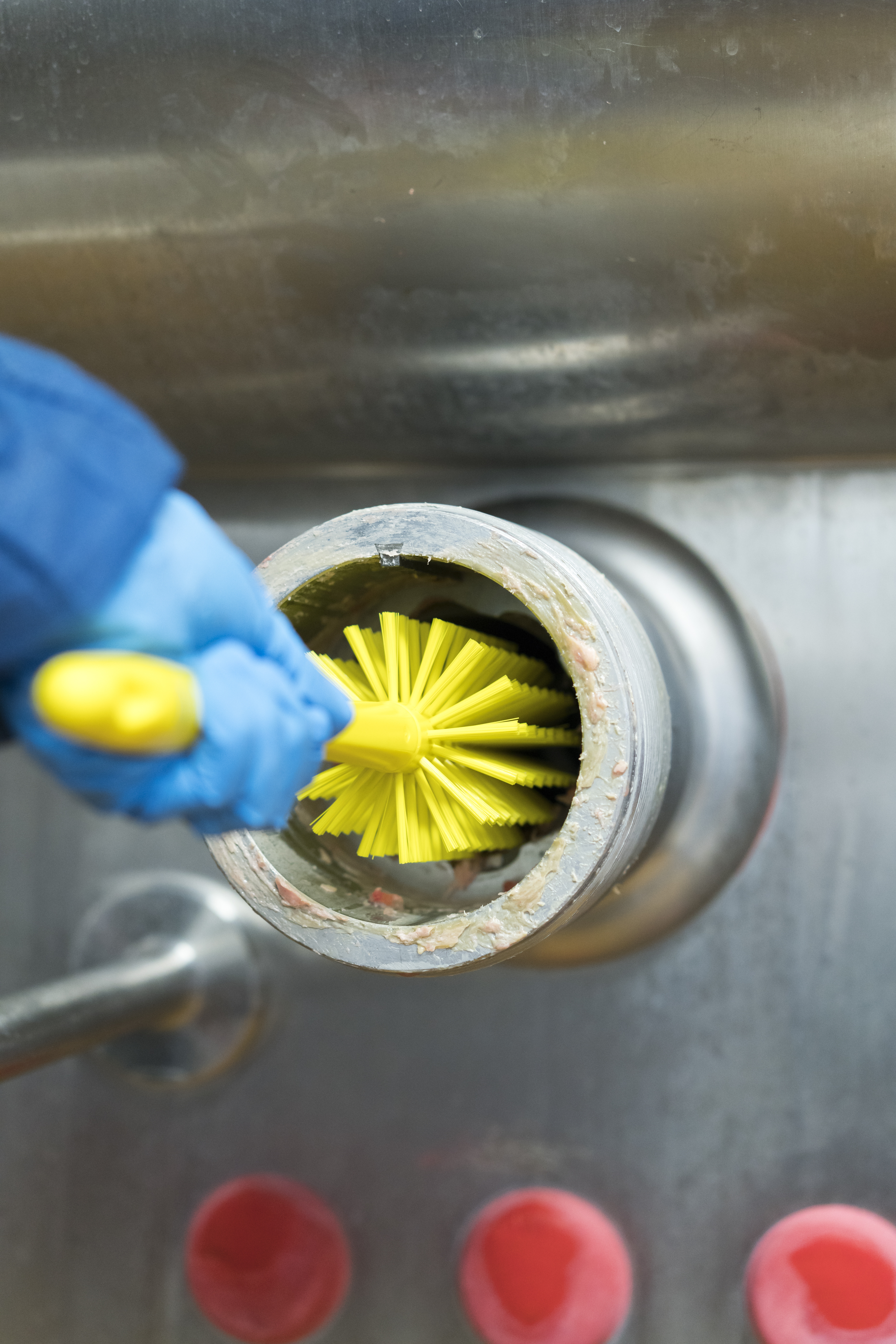 Vikan Pipe Brush w/handle, one piece, 430 mm, Medium/hard, Blue