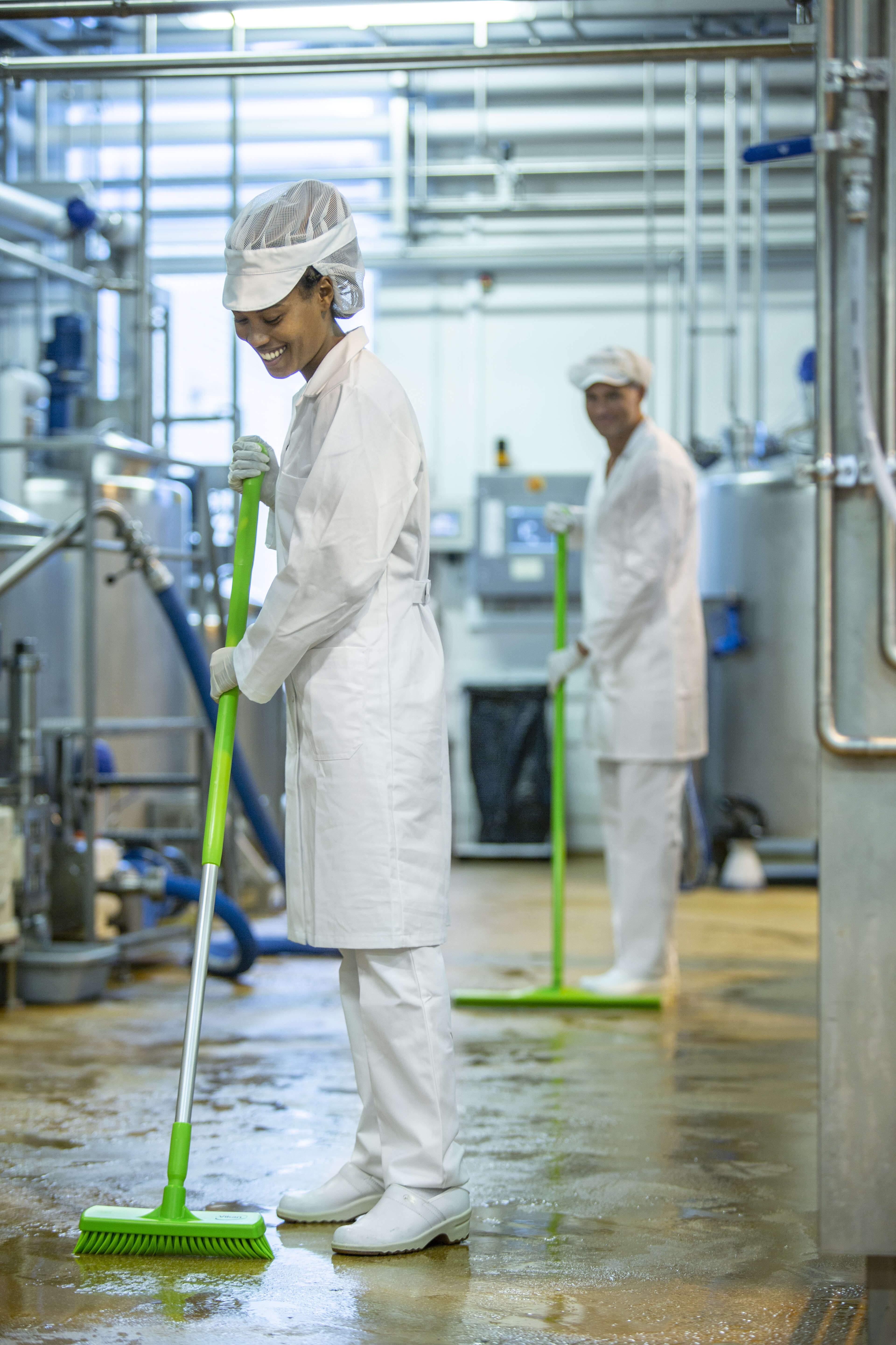 Vikan Wall-/Floor Washing Brush, 305 mm, Hard, Blue