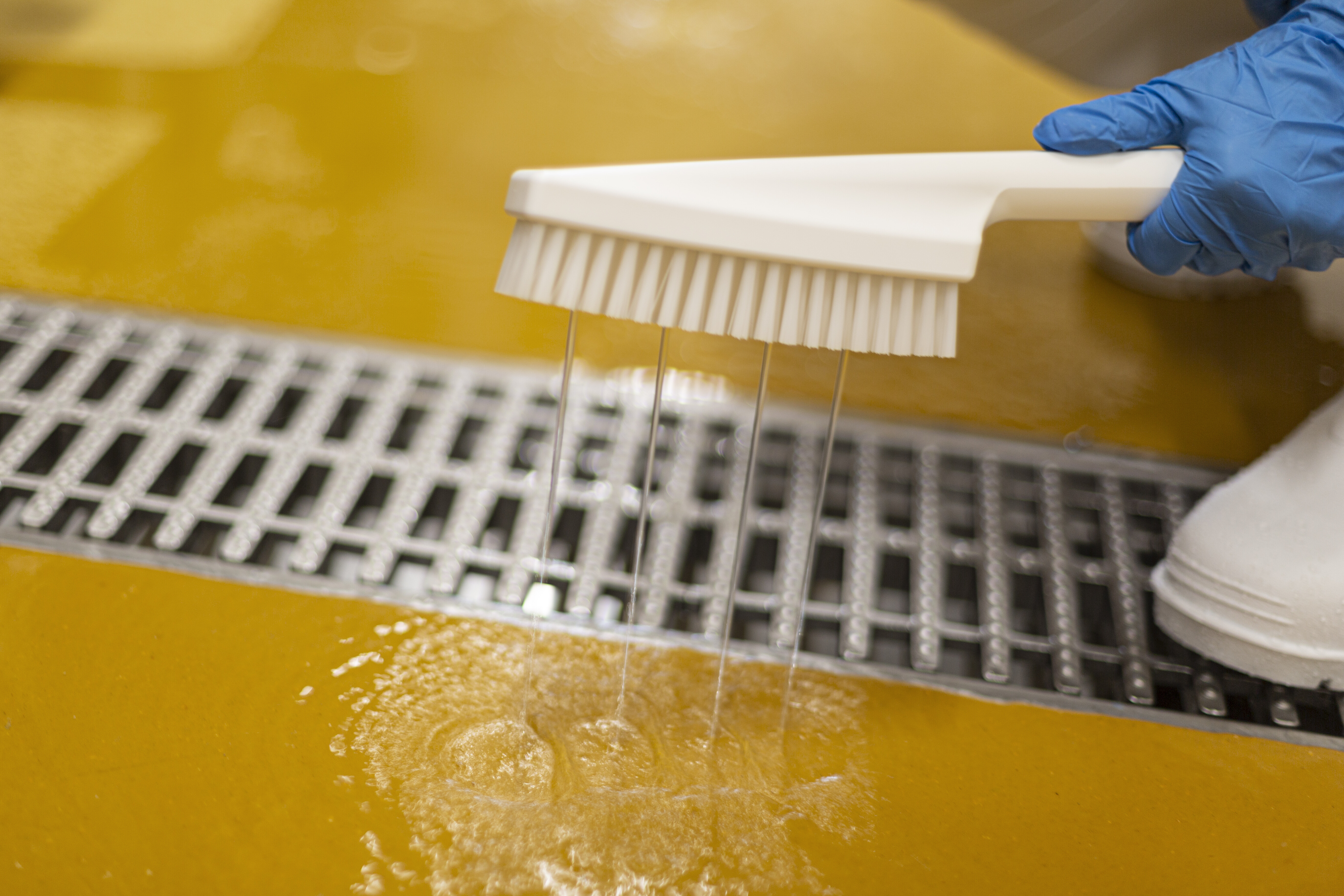 Vikan Hand Brush, waterfed, 330 mm, Hard, Blue