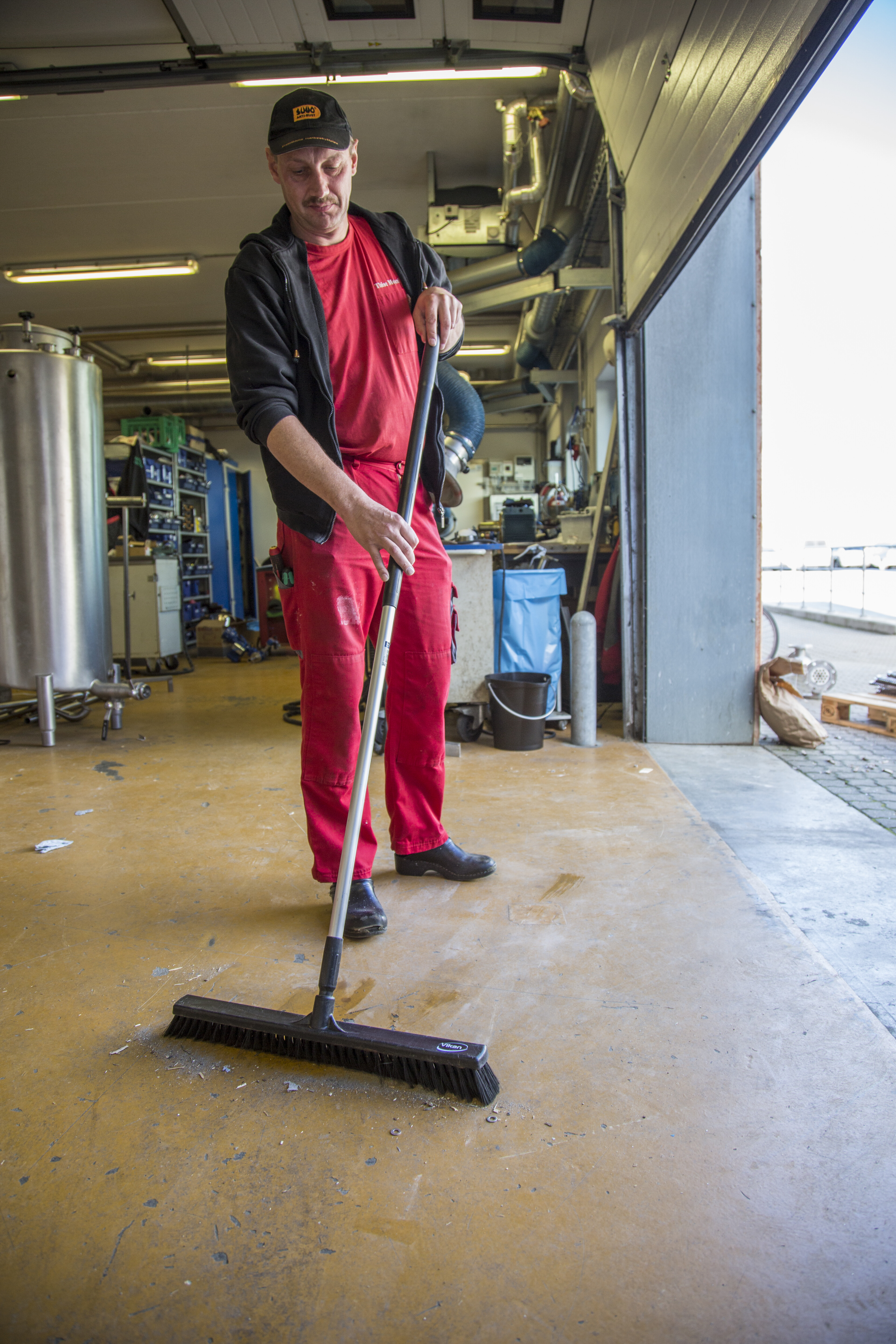 Vikan Aluminum Handle, Ø31 mm, 1510 mm, Blue