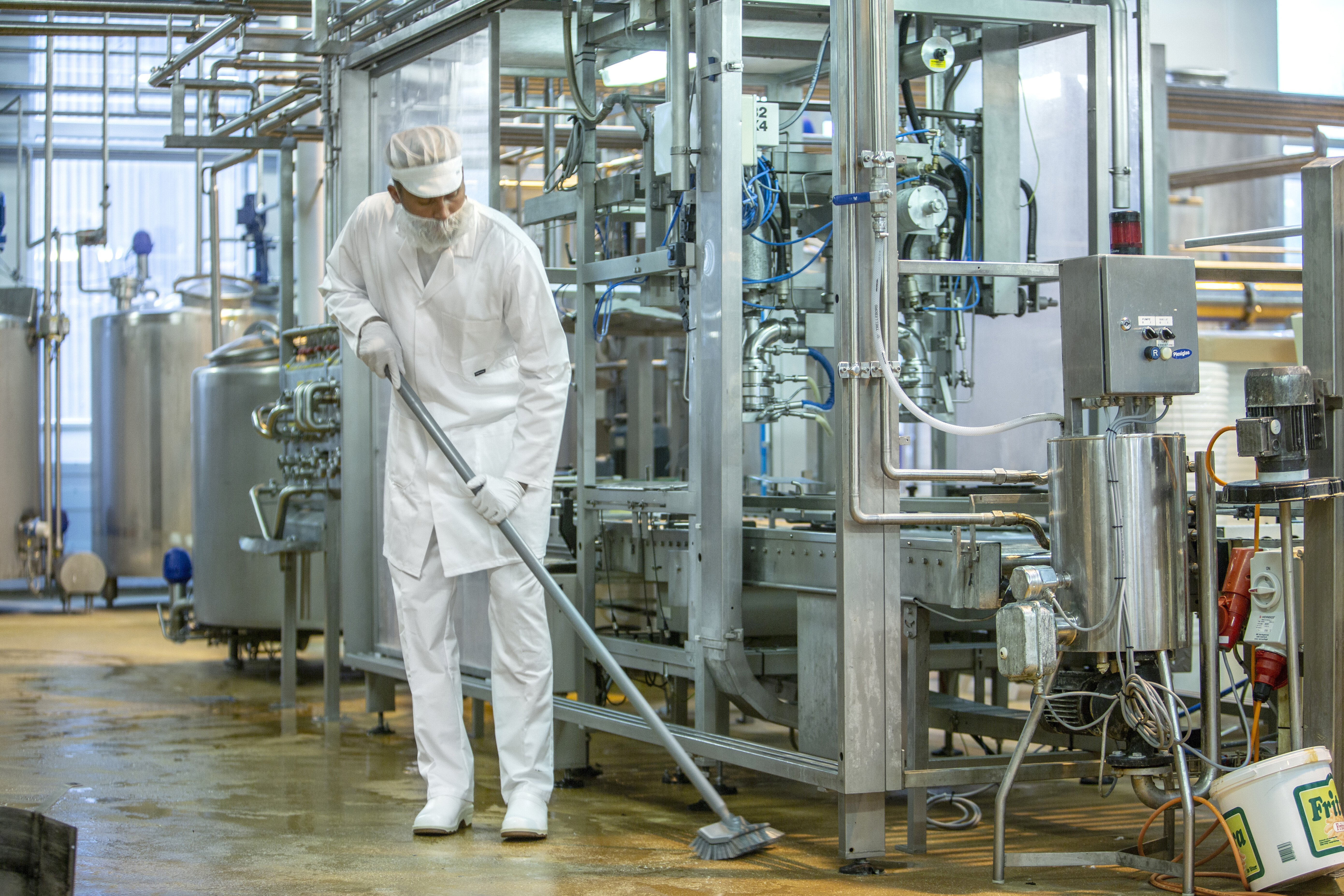 Vikan High-Low Brush, 265 mm, Medium, Blue