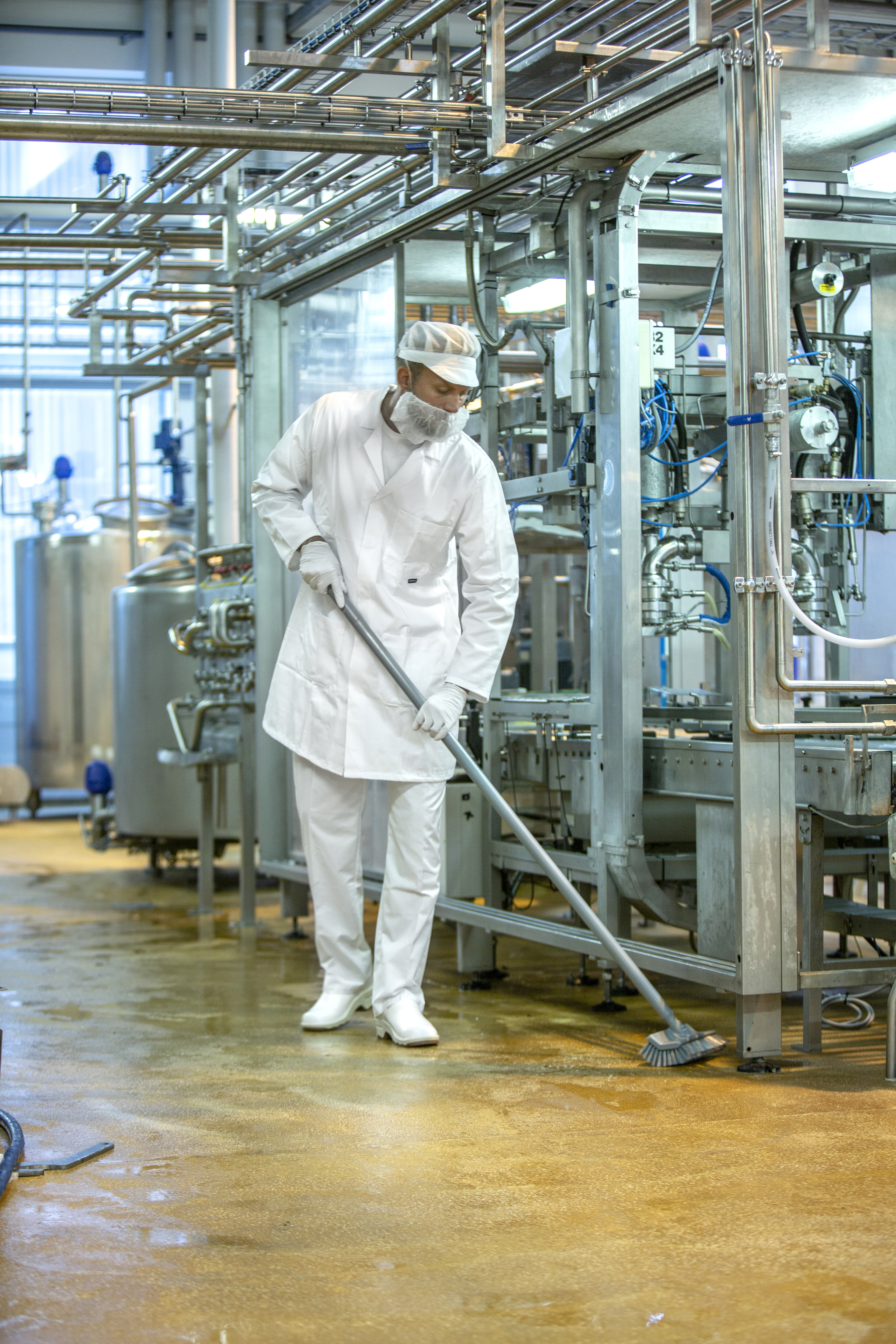 Vikan High-Low Brush, 265 mm, Medium, Blue