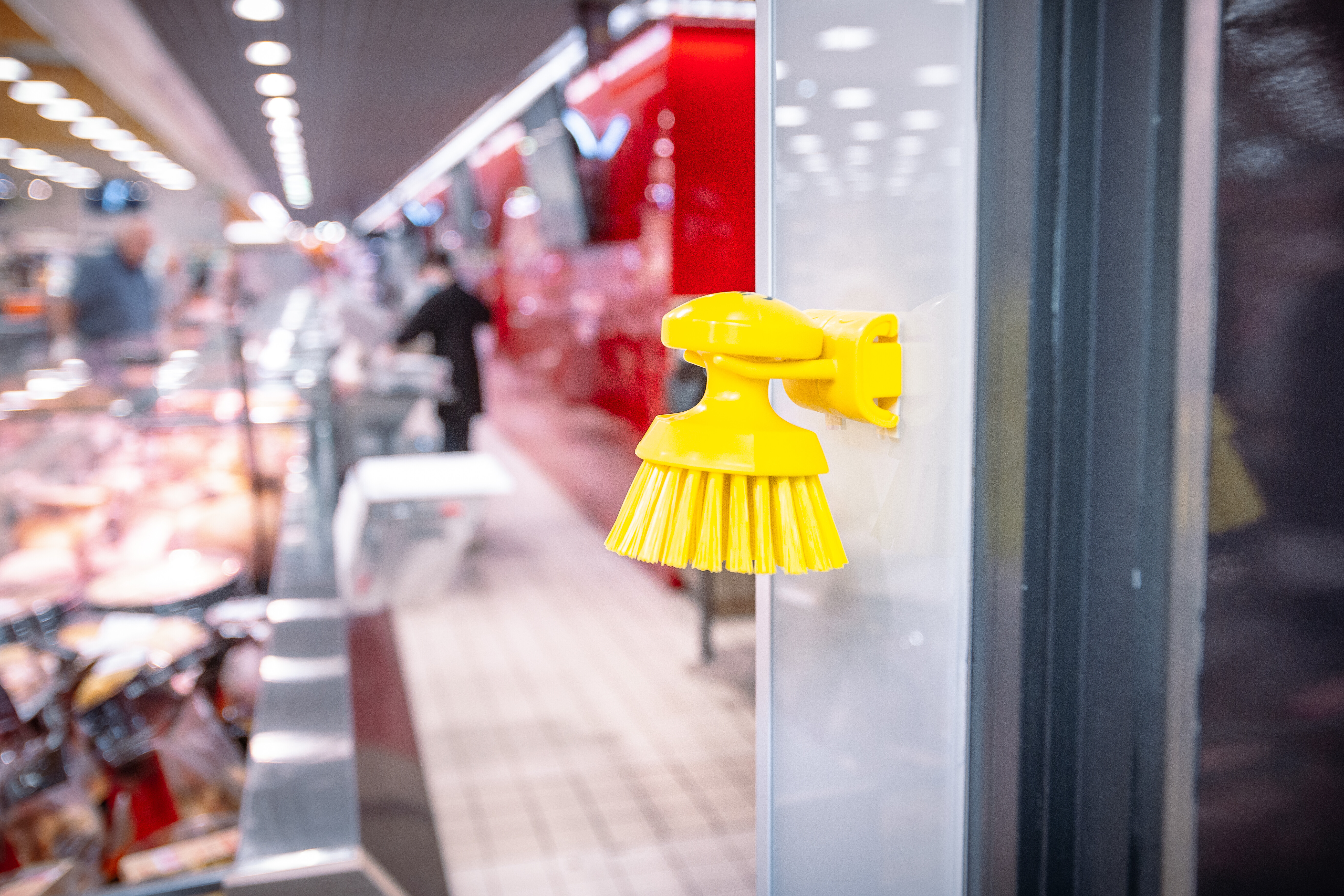 Vikan Round Hand Scrub, 110 mm, Hard, Blue