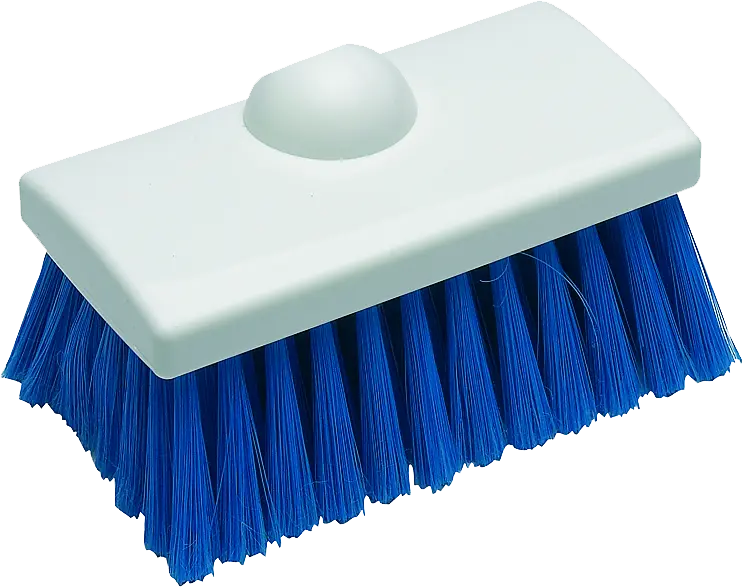 Vaskebørste m/vandgennemløb, 150 mm, Blød/spaltet, Blå