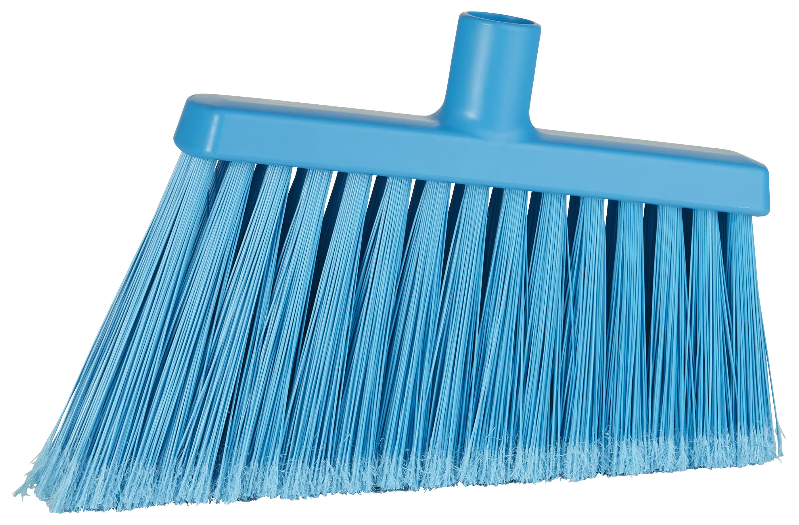 Split Bristle Angle Head Broom, 11.4", Blue