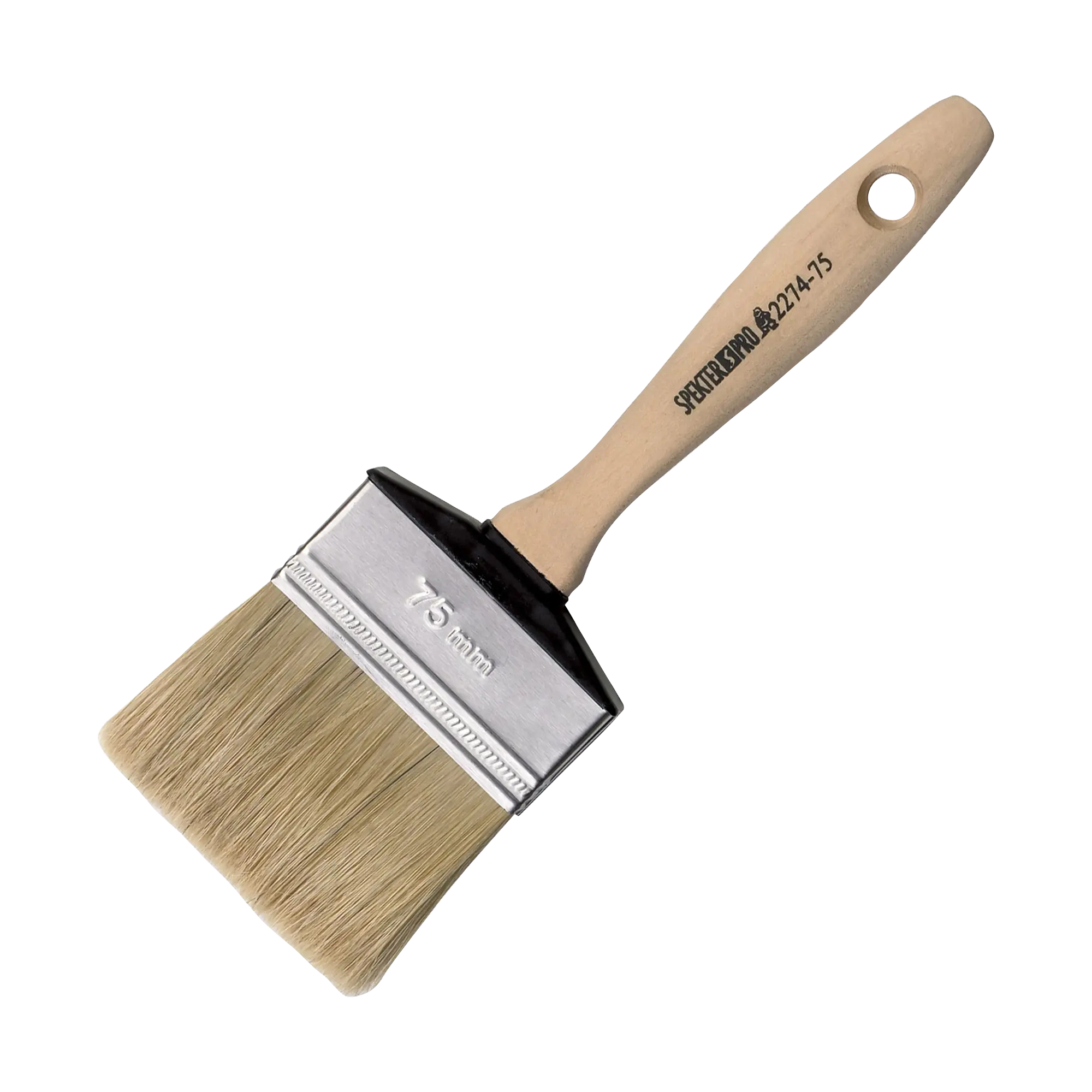 Loft-, væg-, facadepensel, flad, 75 mm, Træ