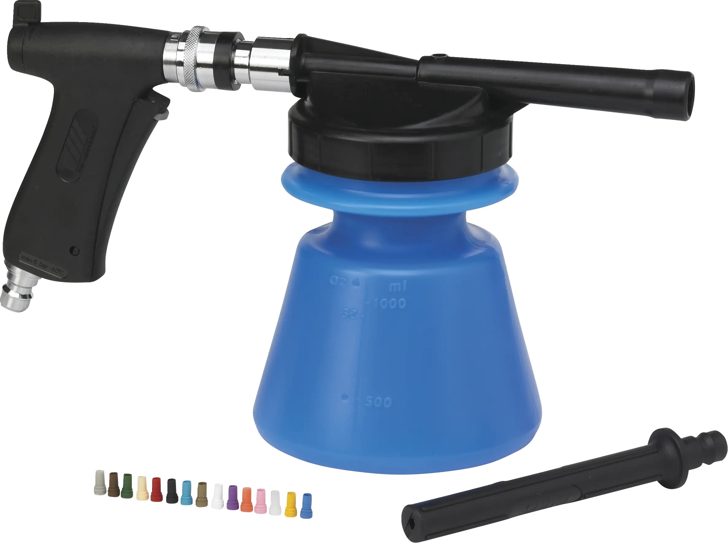 Pulverizador de espuma con inyector, 1/2"(Q), 1.4 Litros, Azul