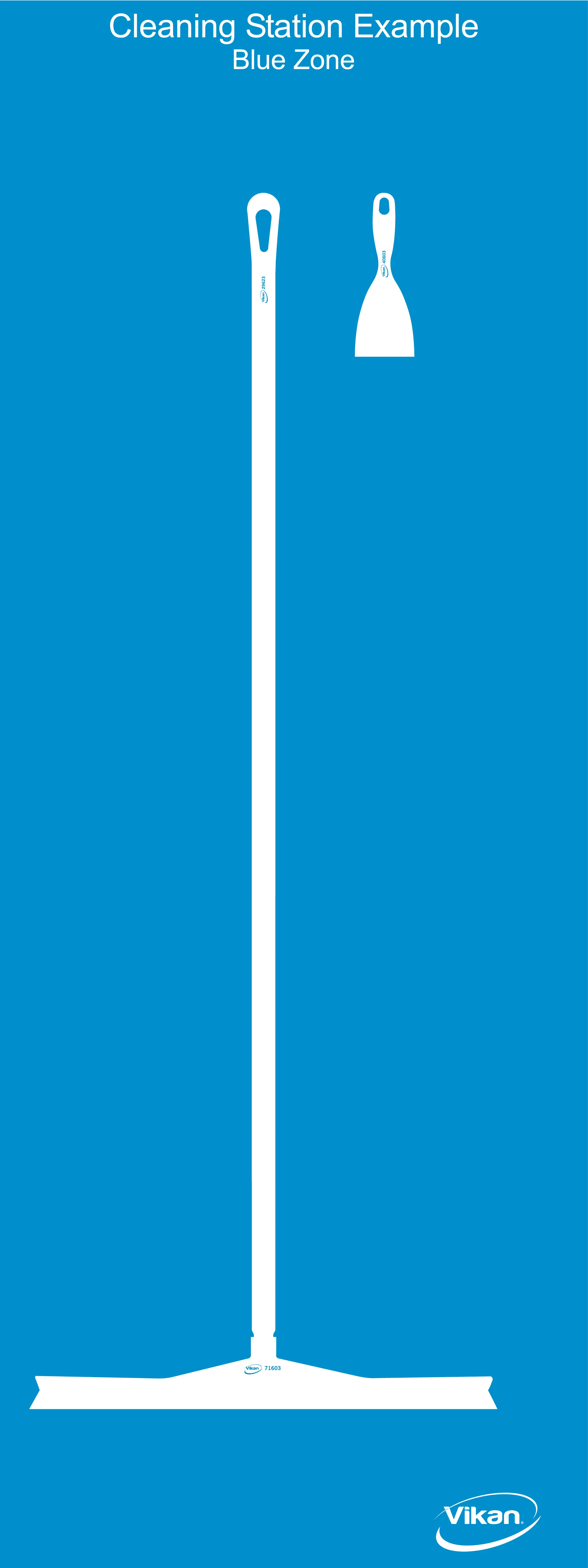 Shadow Board excl. Spacers, White Shadows, H1990mm x W730mm