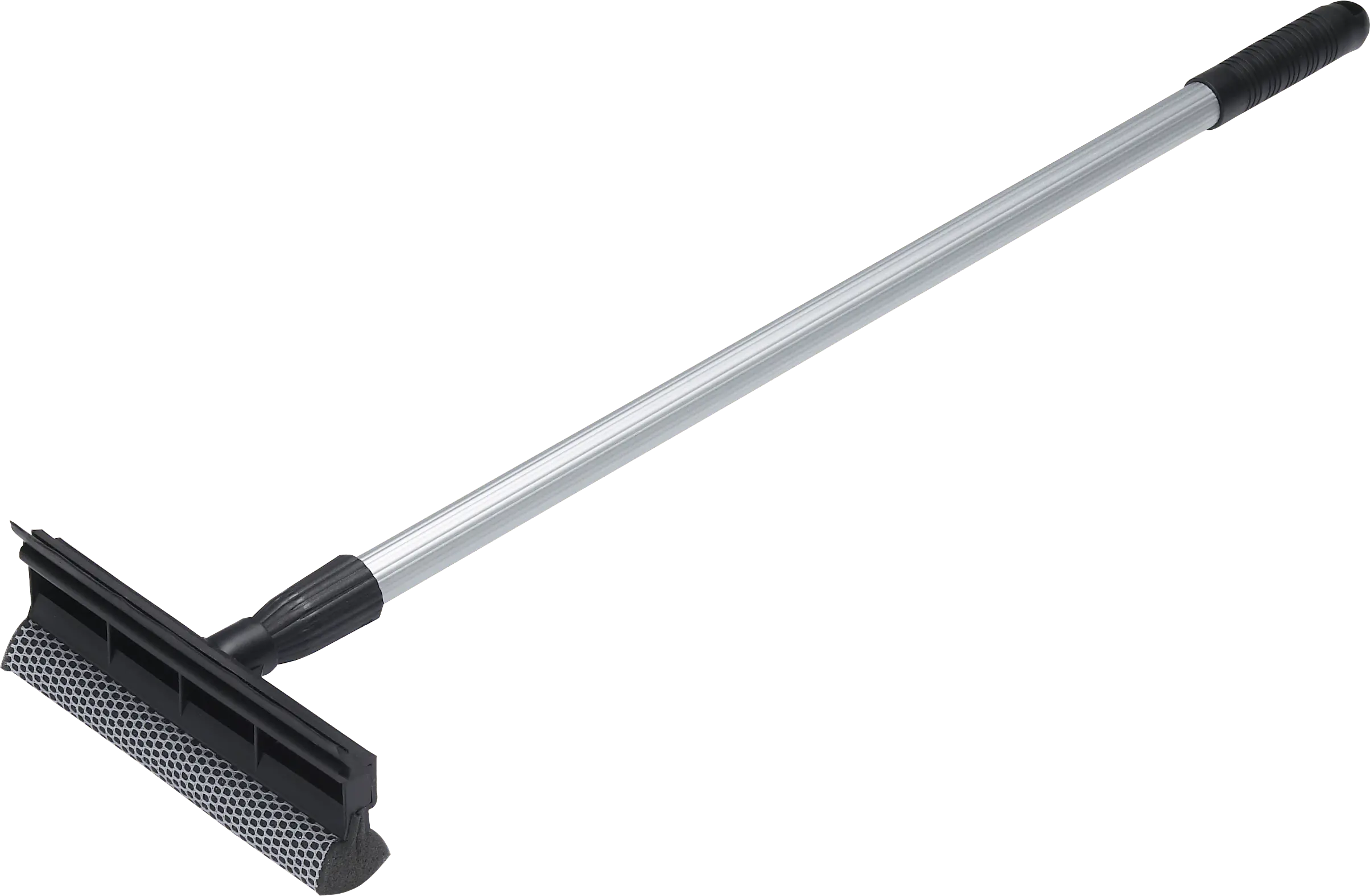 Raschietto per vetri con spugna e manico telescopico, 710 mm, Nero