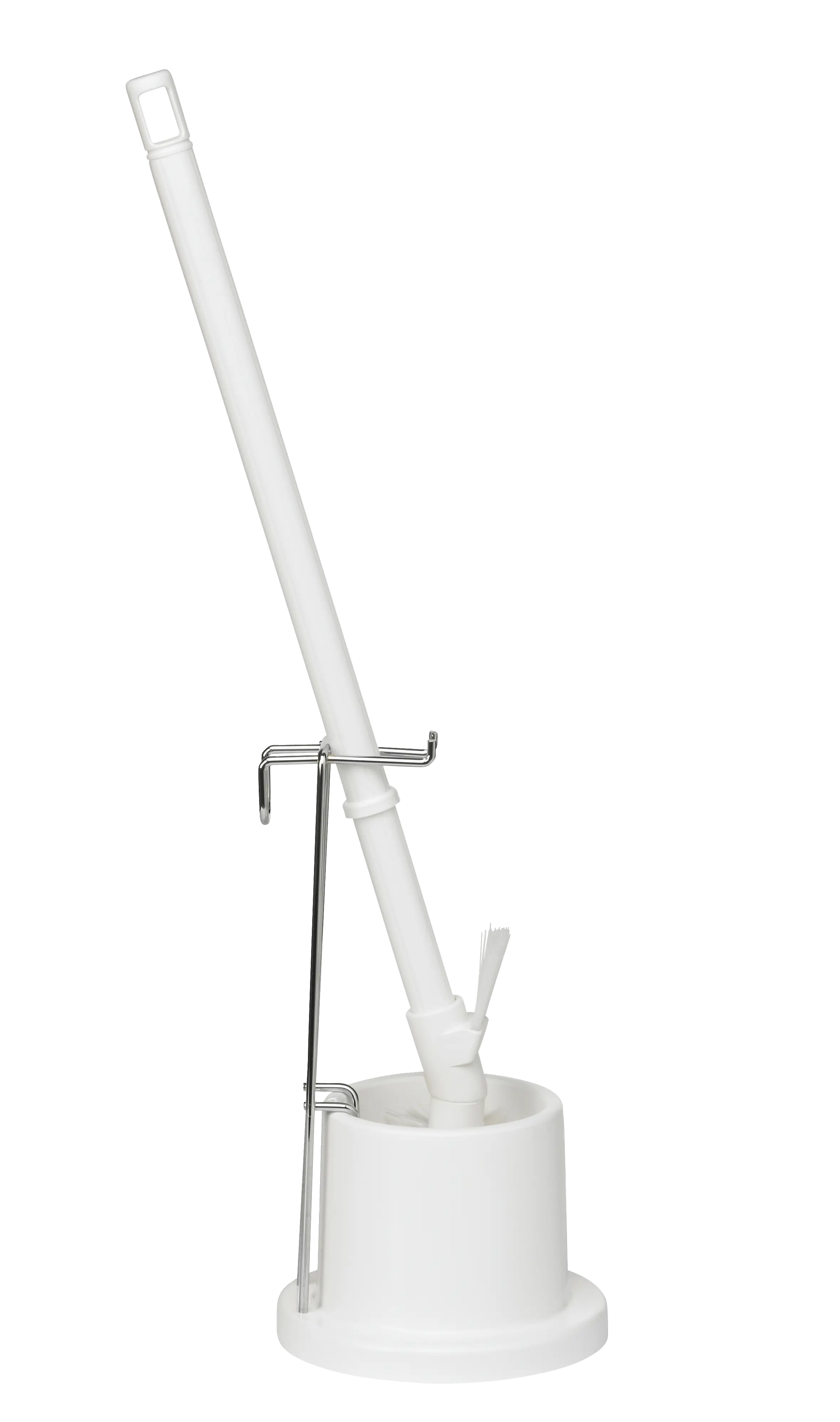 Scopino con contenitore e supporto, 720 mm, Medio, Bianco