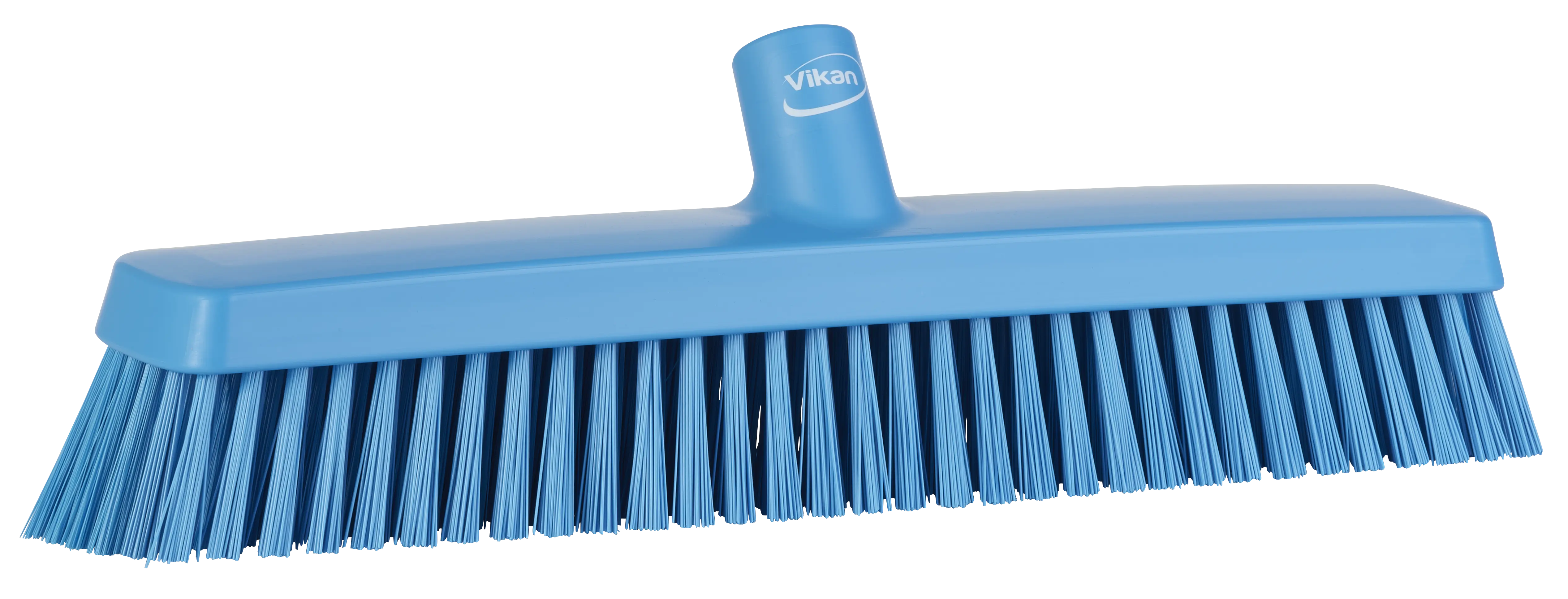 Heavy-Duty Push Broom, 16.5", Soft/stiff, Blue