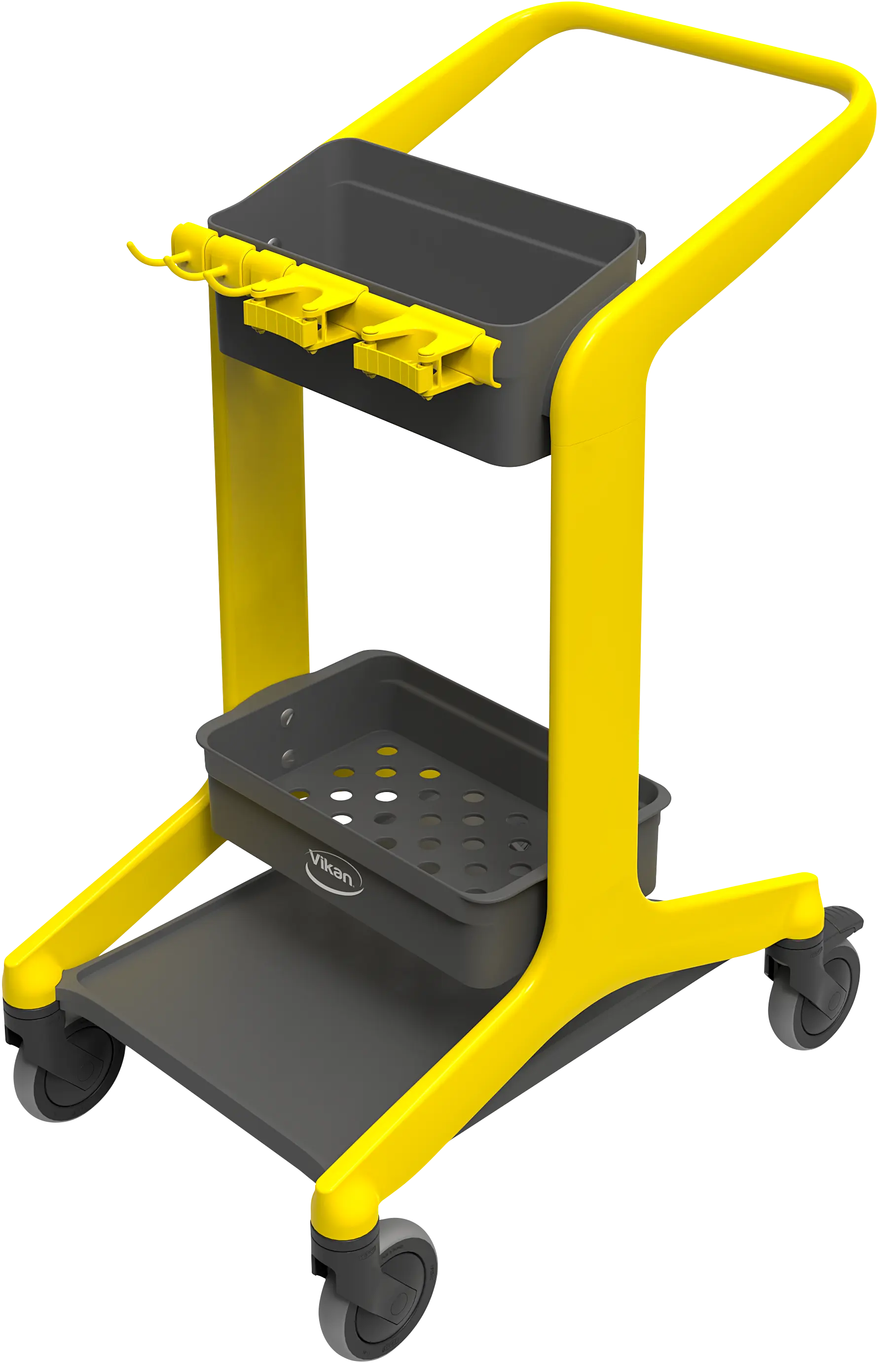 Carrello per la pulizia mobile HyGo, 780 mm, Smontato, Giallo