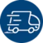 Box truck driving illustration