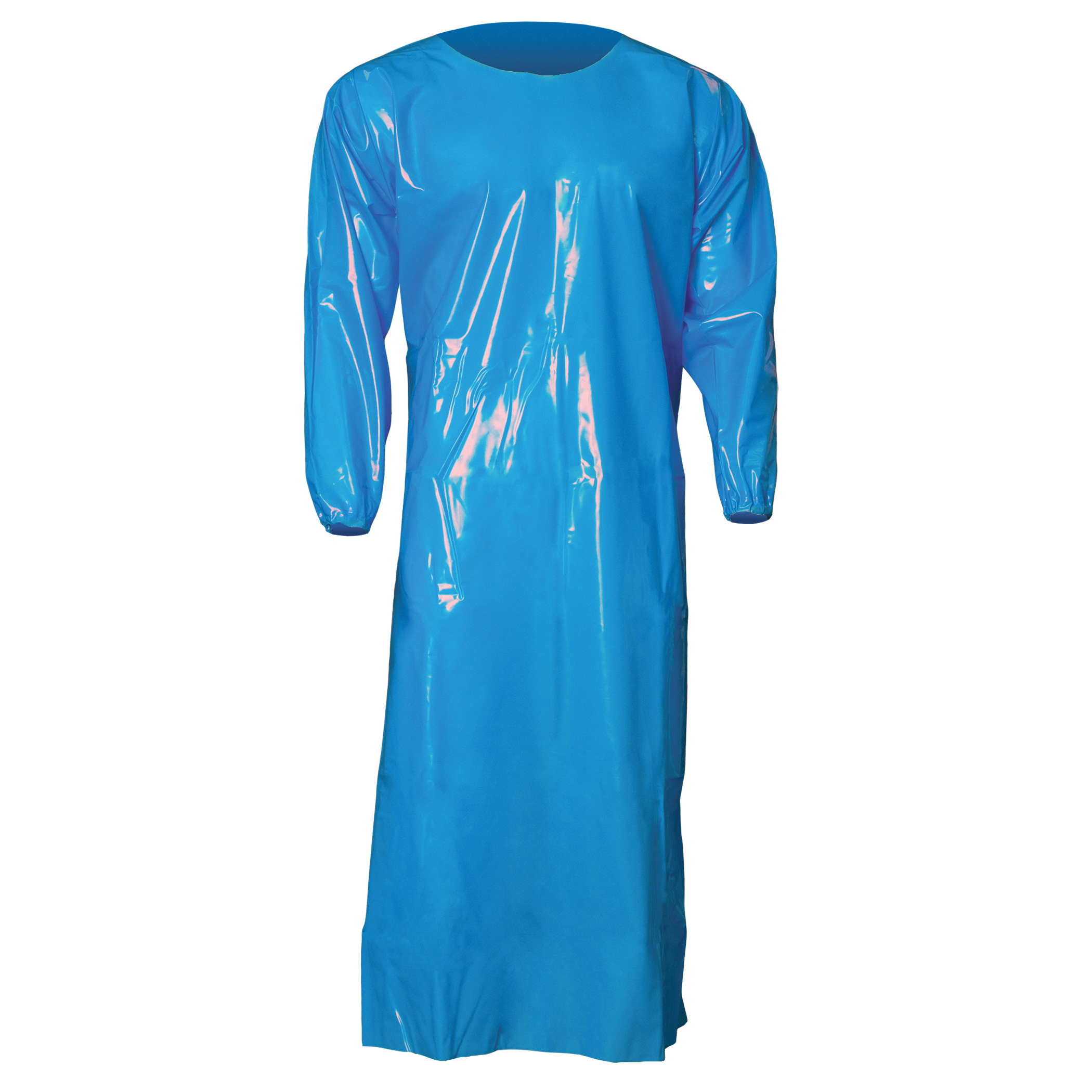 6 Mil Gown, Large, 45" Length, Blue