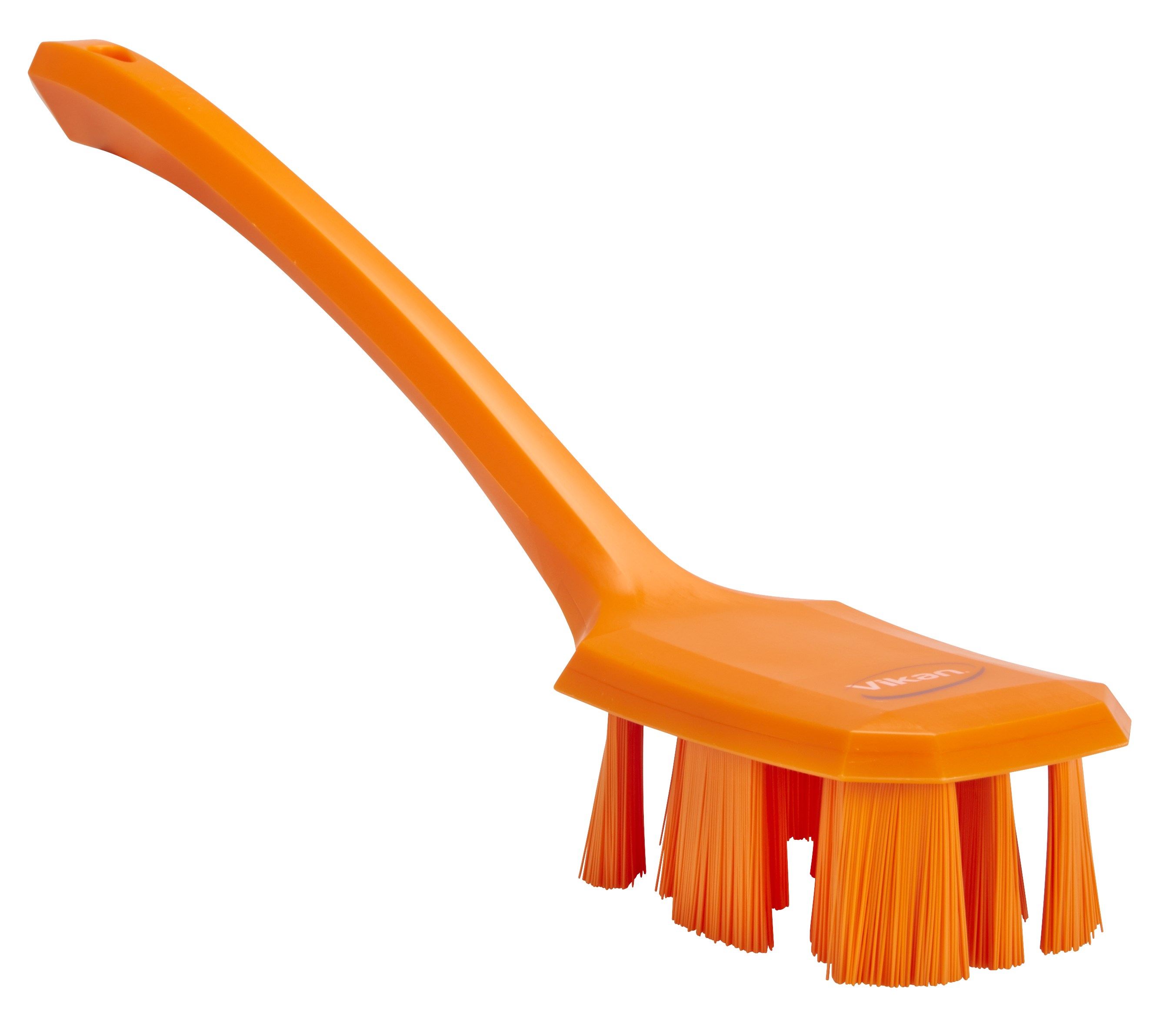 UST Hand Brush w/long Handle, 395 mm, Hard, Orange