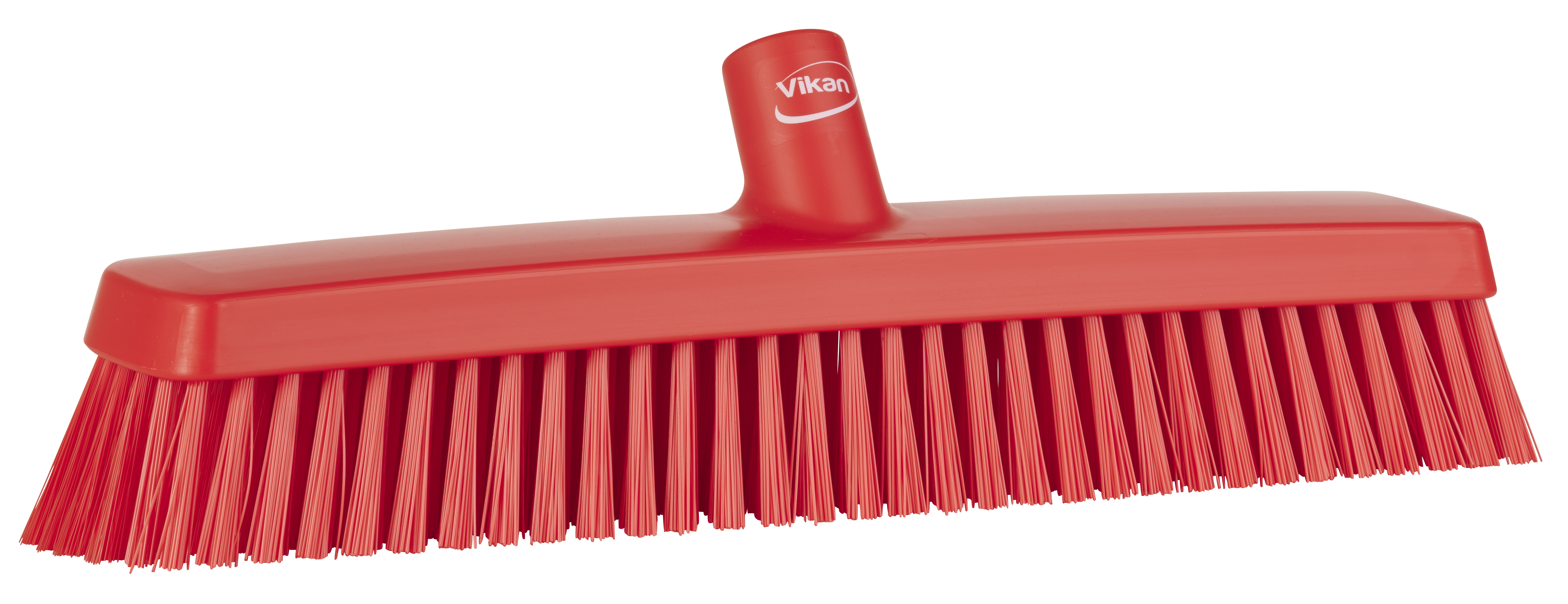 Heavy-Duty Push Broom, 16.5", Soft/stiff, Red