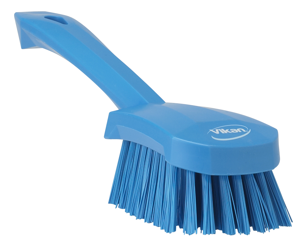 Brosse à main, manche court, 270 mm, Dur, Bleu