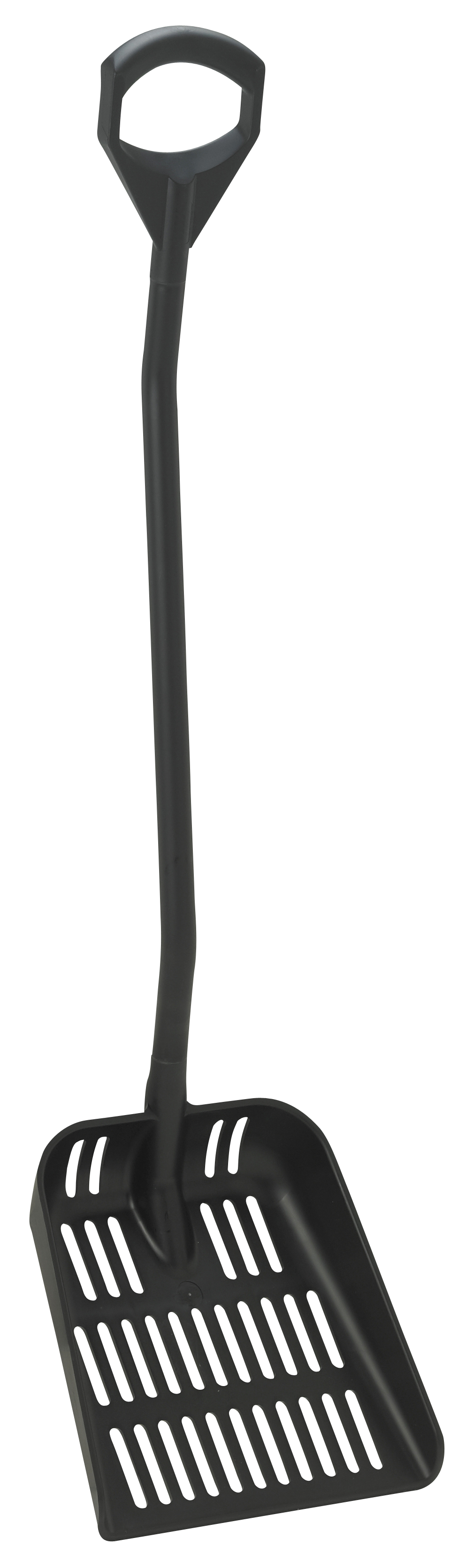 Ergonomic shovel with drain holes, 1310 mm, Black