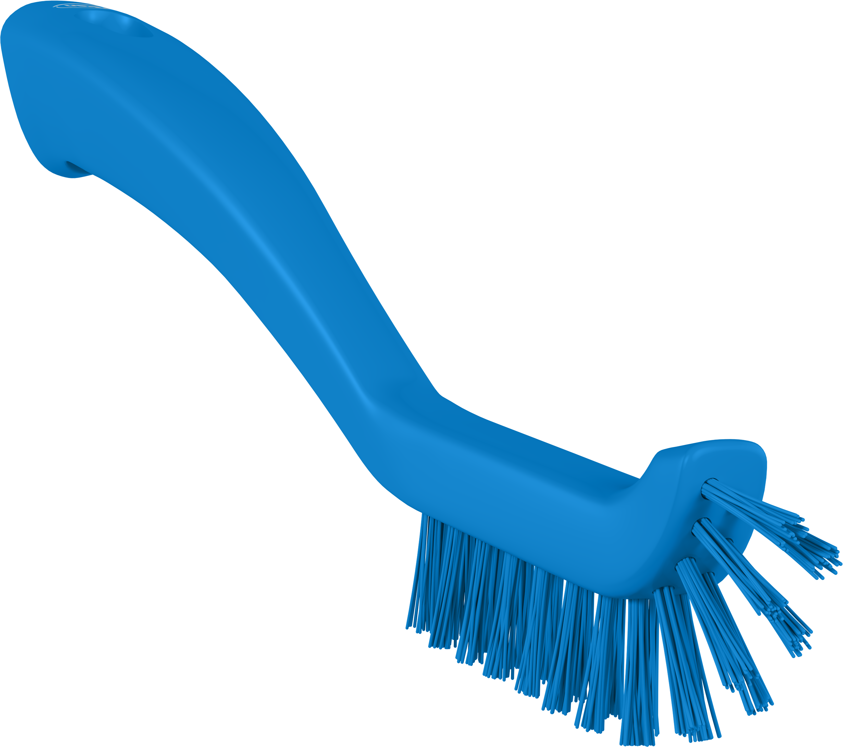 Detail Brush w/Narrow Head & Scraping Edge, 8.9" Extra stiff, Blue