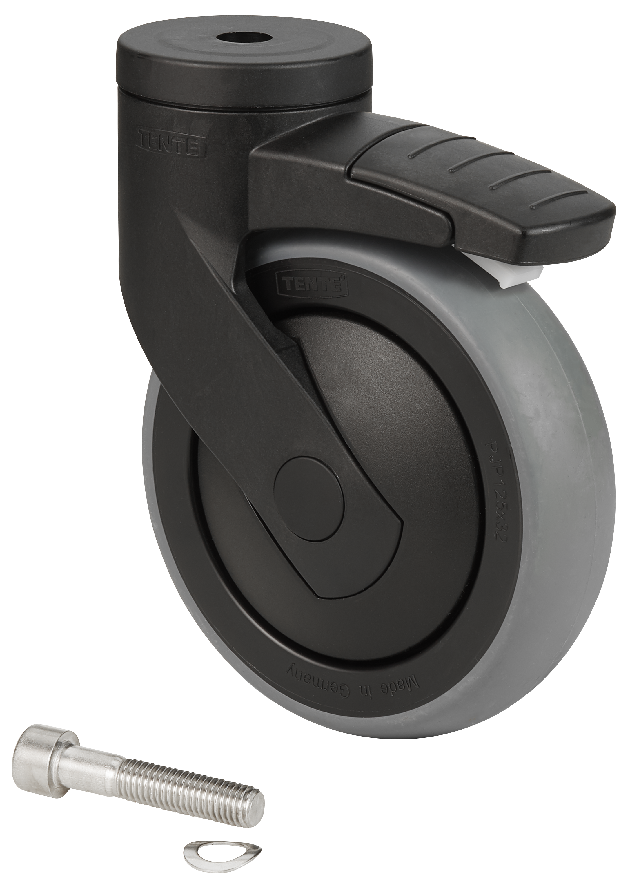 Rolle für HyGo, 5700x mit Bremse, Ø125mm, Schwarz