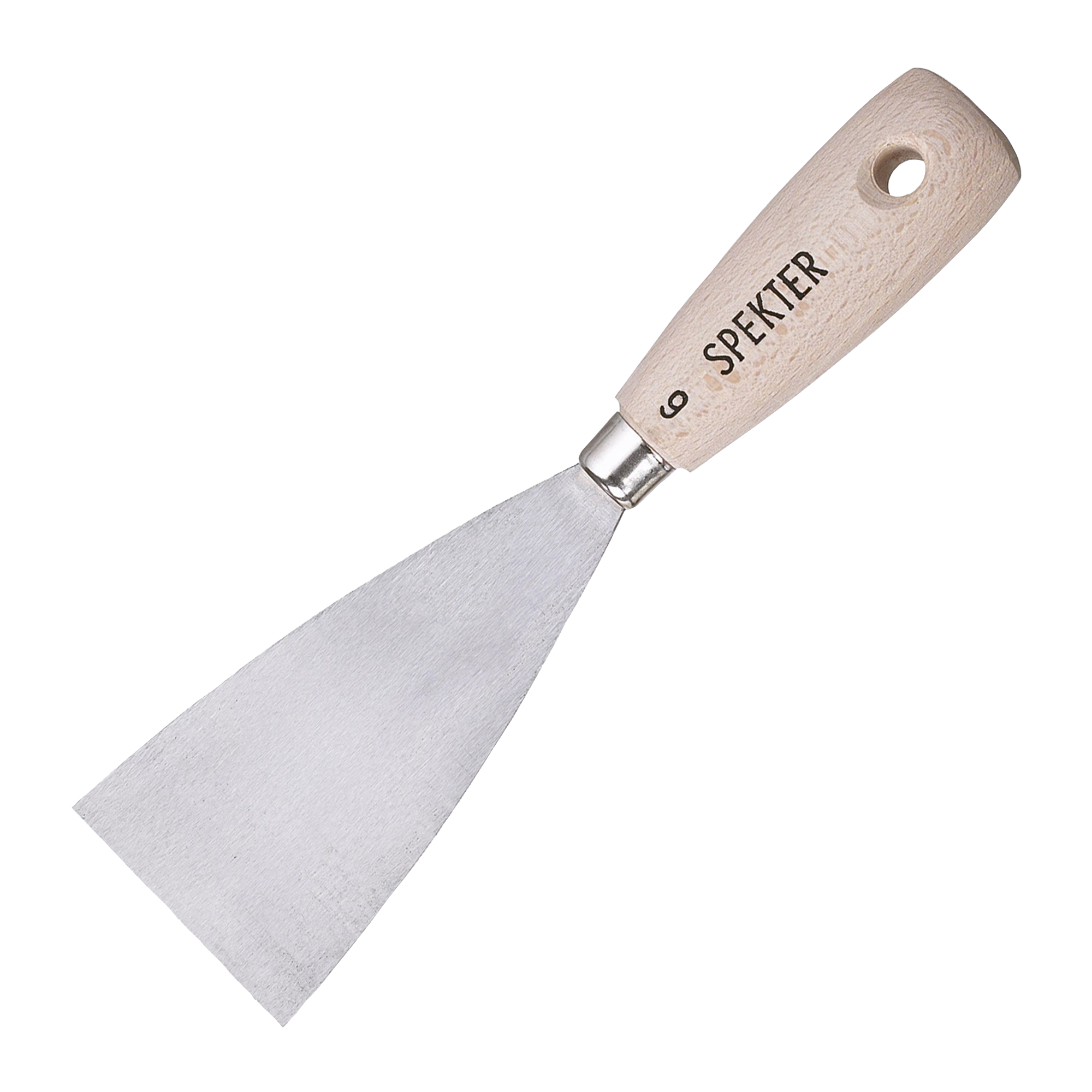 Spartel m/hård stålklinge og træskaft, 50 mm, Træ