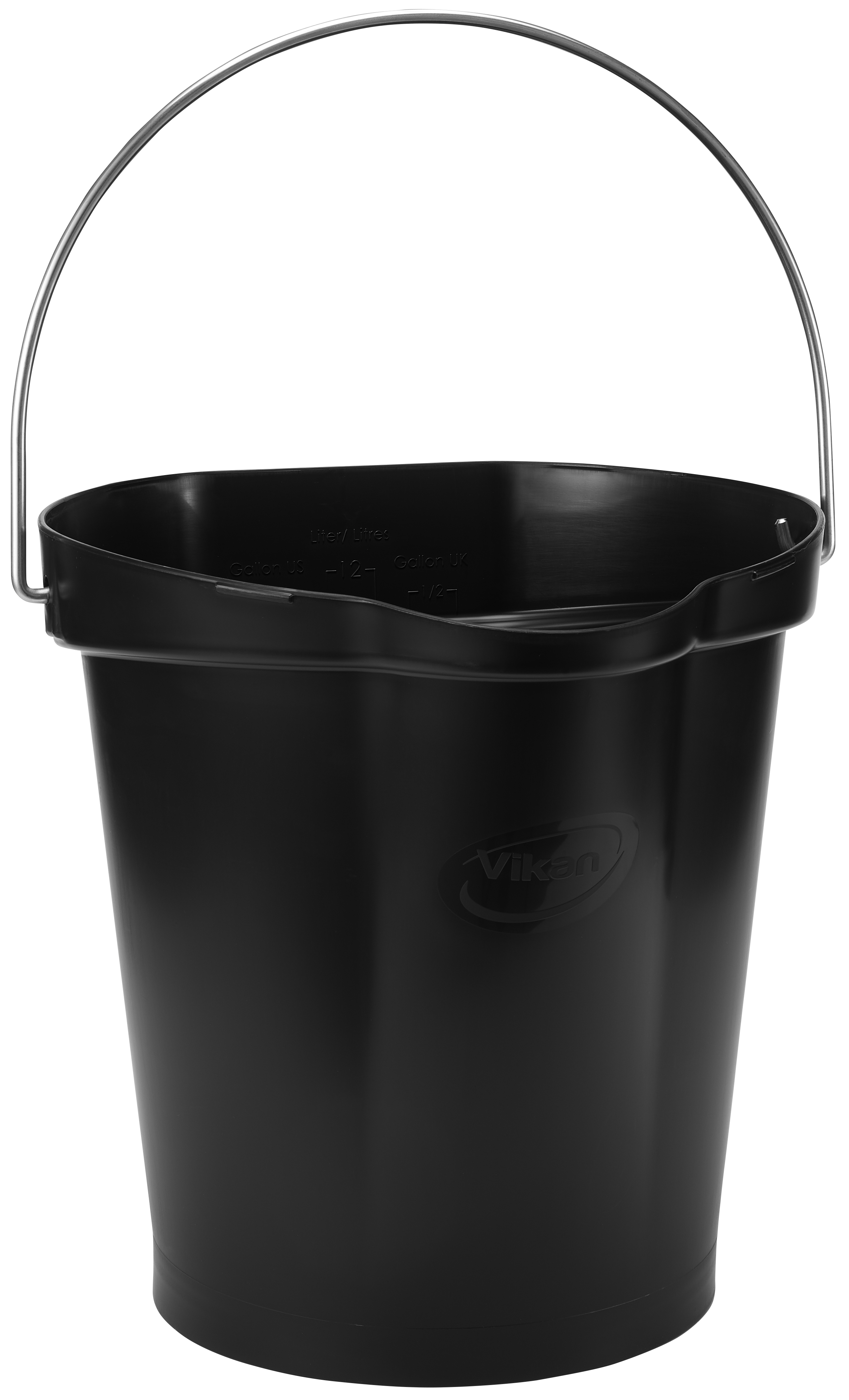Seau gradué, bec verseur, 12 L, Noir