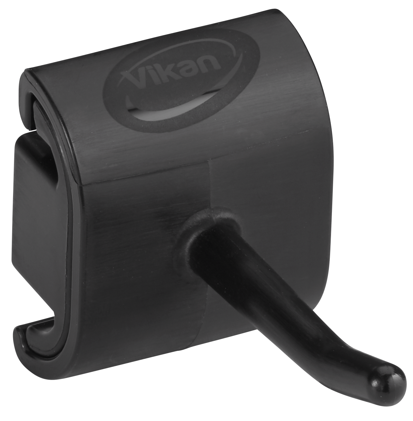 Hygienic Wall Bracket, Single Hook Module, 1.6", Black