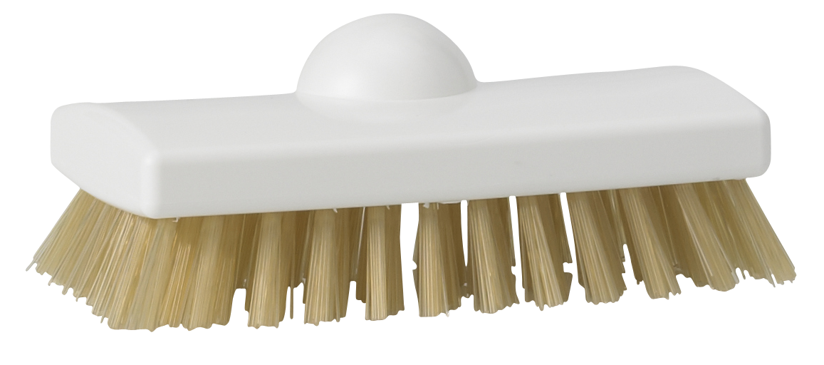 Skurebørste - varmeresistente filamenter, 150 mm, Meget stiv, Hvid