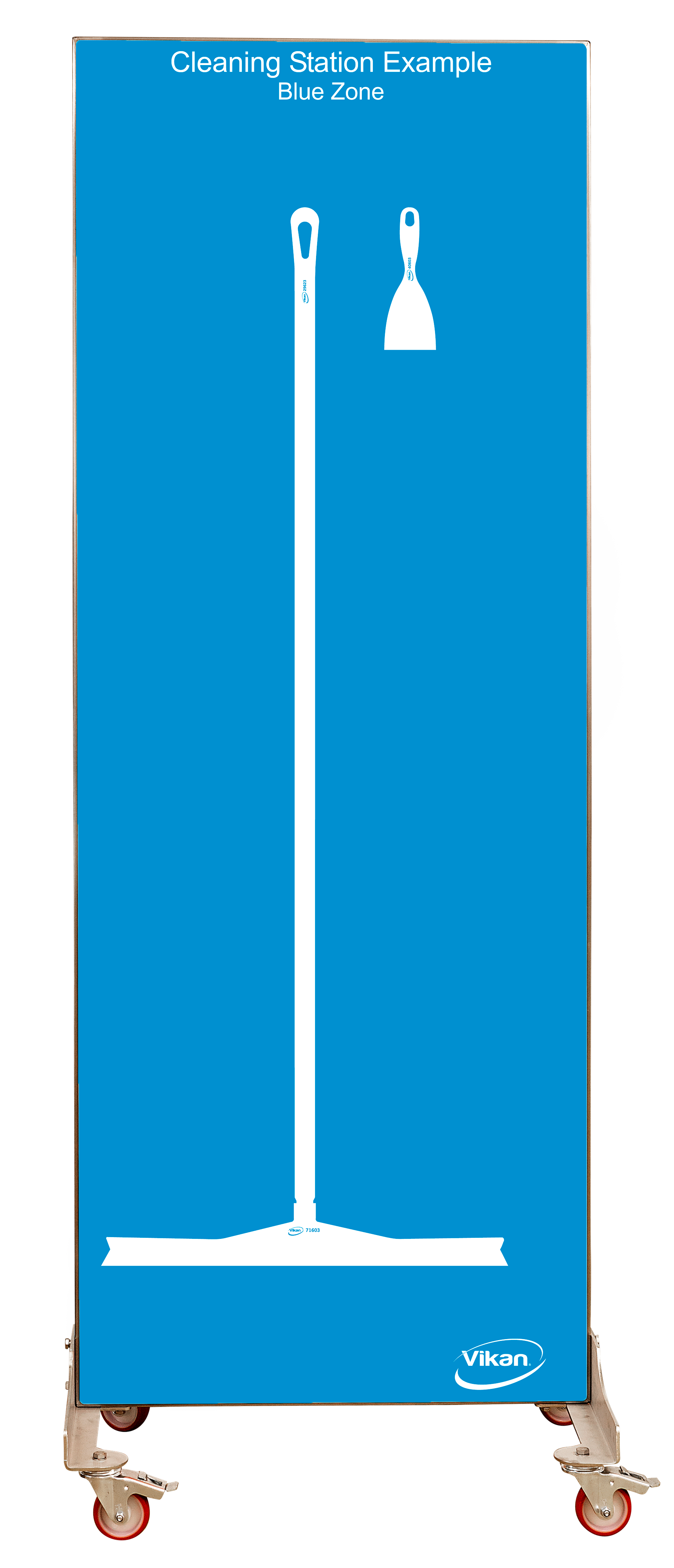 Schattenwand, zweiseitig, mobil mit Rollen, weiße Schatten, H1990mm x B730mm