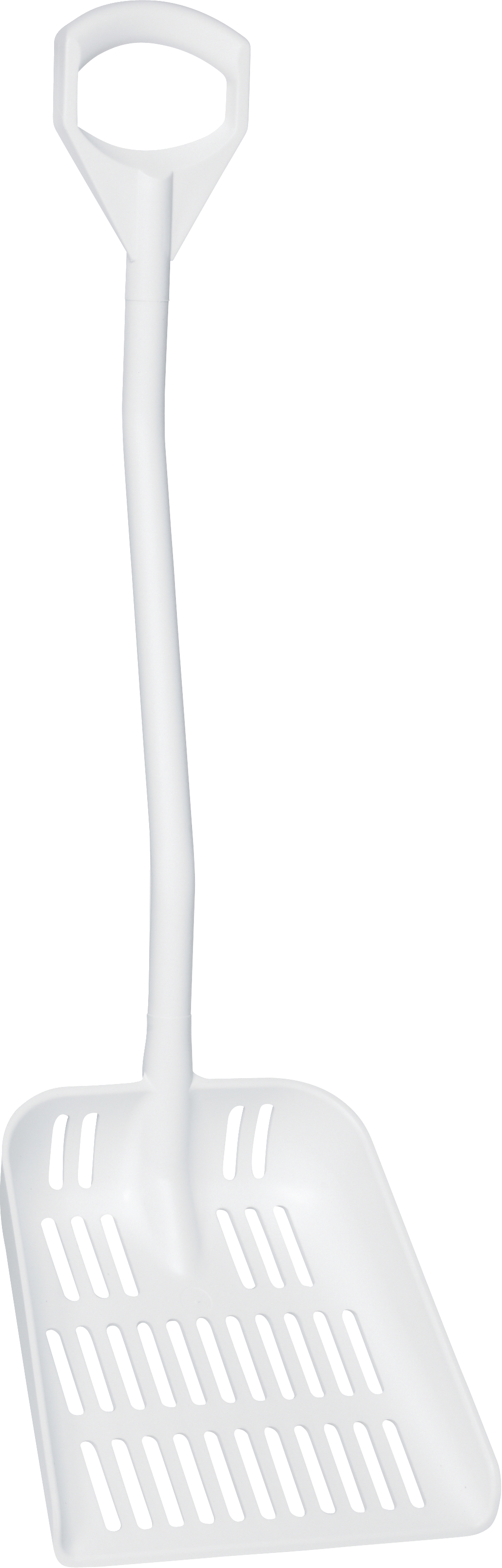 Ergonomic shovel with drain holes, 1145 mm, White