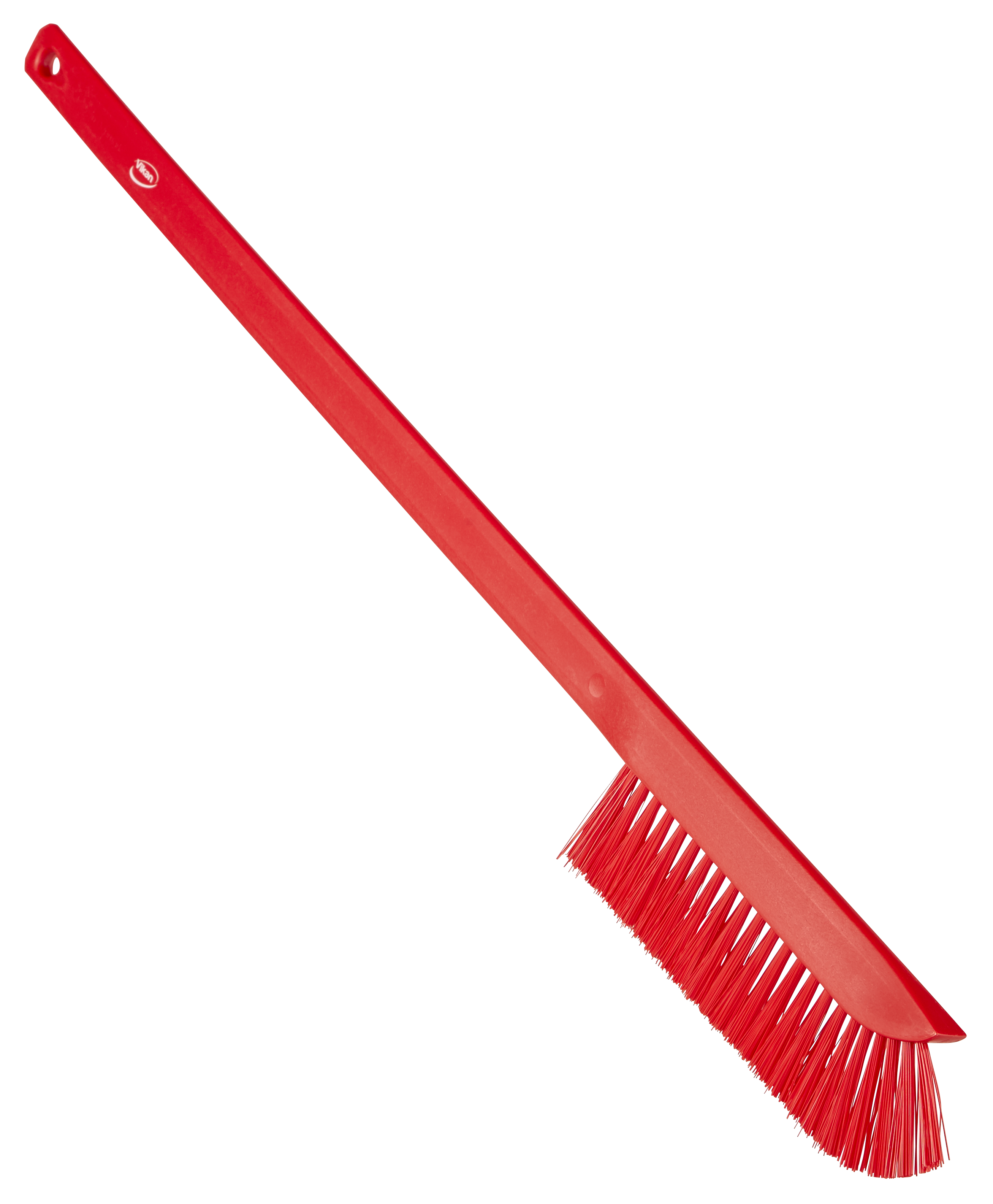 Ultra smal vaskebørste med langt skaft, 600 mm, Medium, Rød